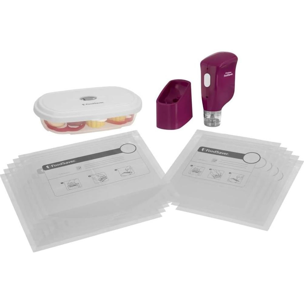 Sellador de Vacío de Mano FoodSaver FreshSaver Fucsia 110W