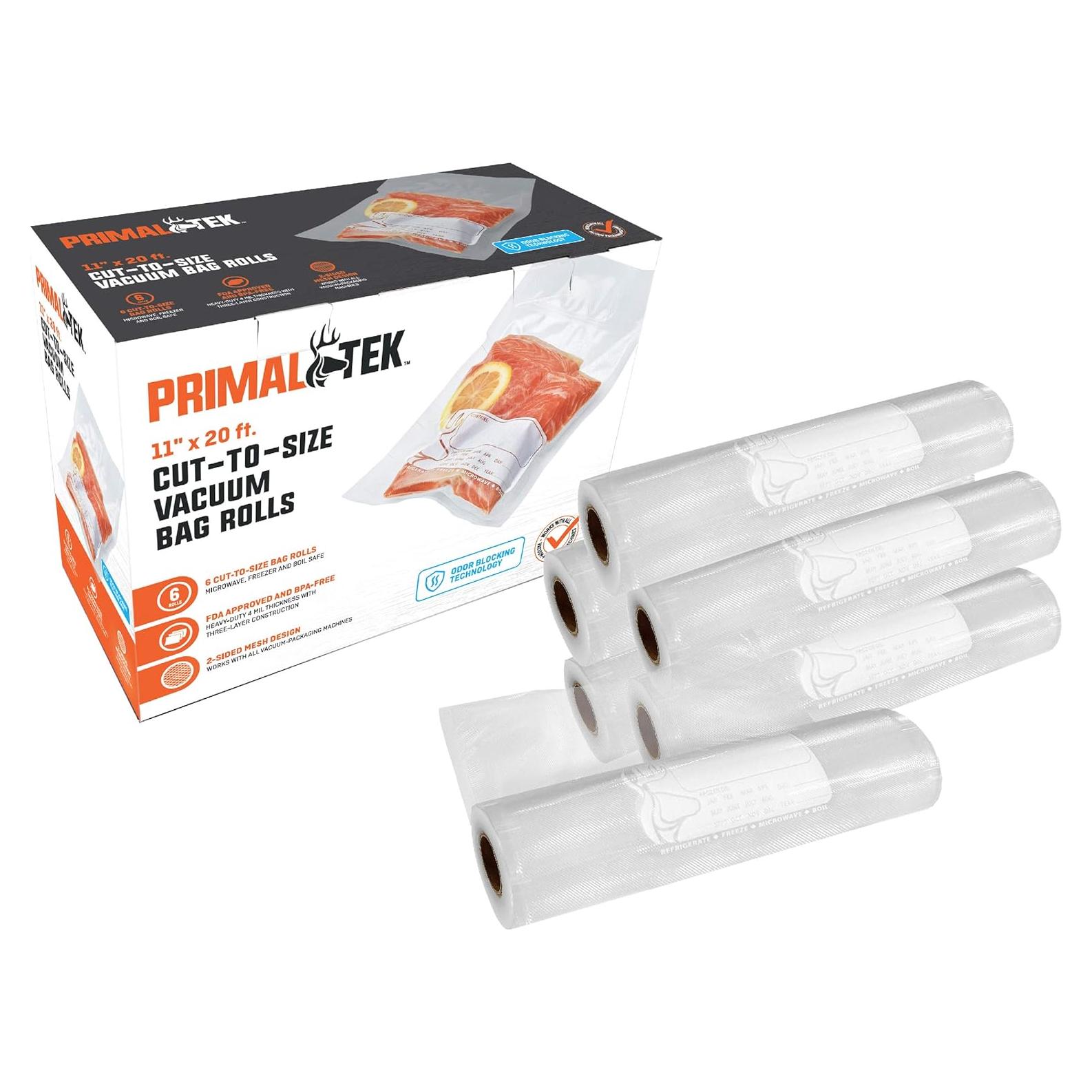 Rollos de Bolsa de Vacío PrimalTek 11" x 6 Unidades - BPA Free