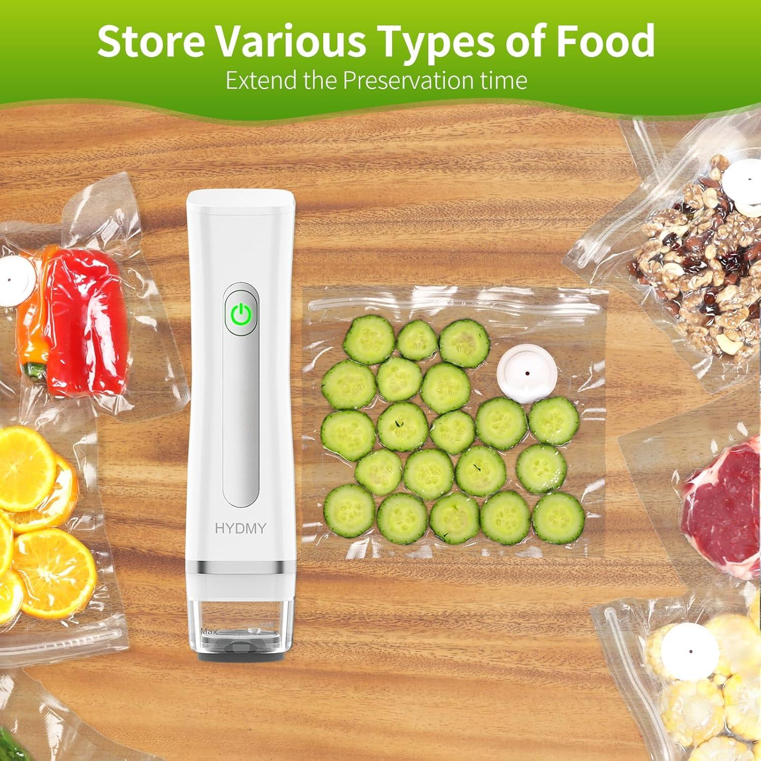 Sellador al vacío portátil HYDMY con 30 bolsas reutilizables
