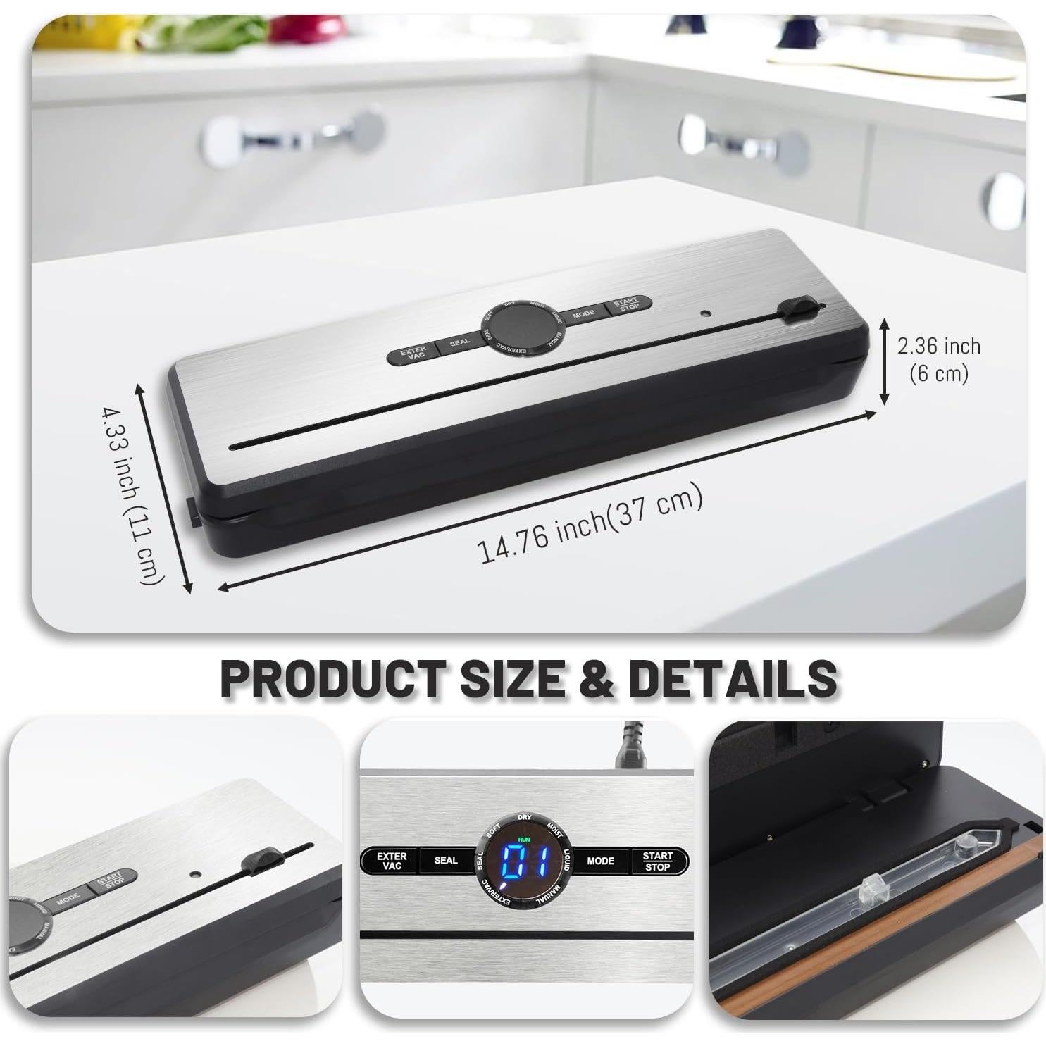 Selladora al Vacío VNIMTI JHNIT-VS-2505075P01 70Kpa Doble Sello