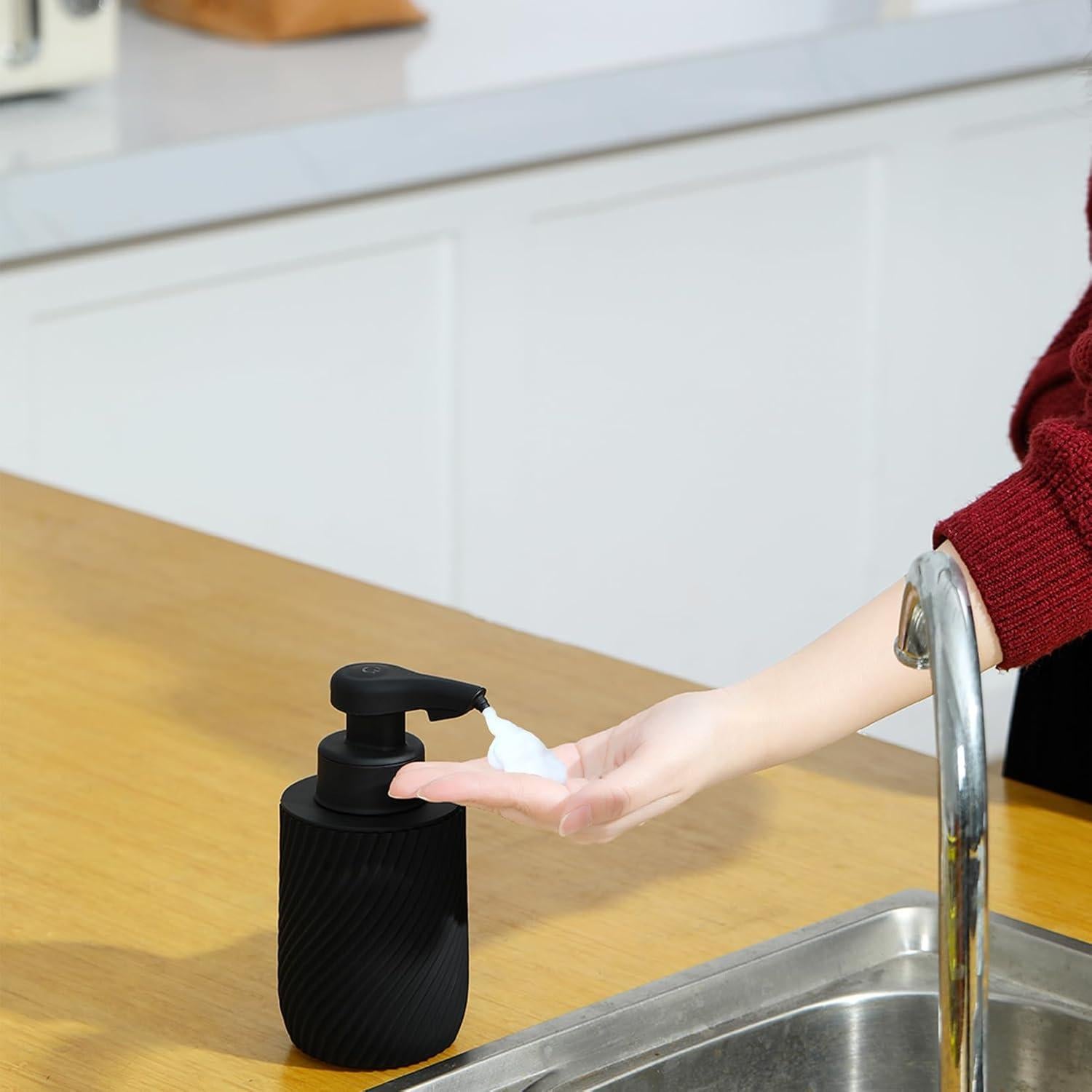 Dispensador Automático de Jabón Espumoso LUNKAFO Negro 300ml