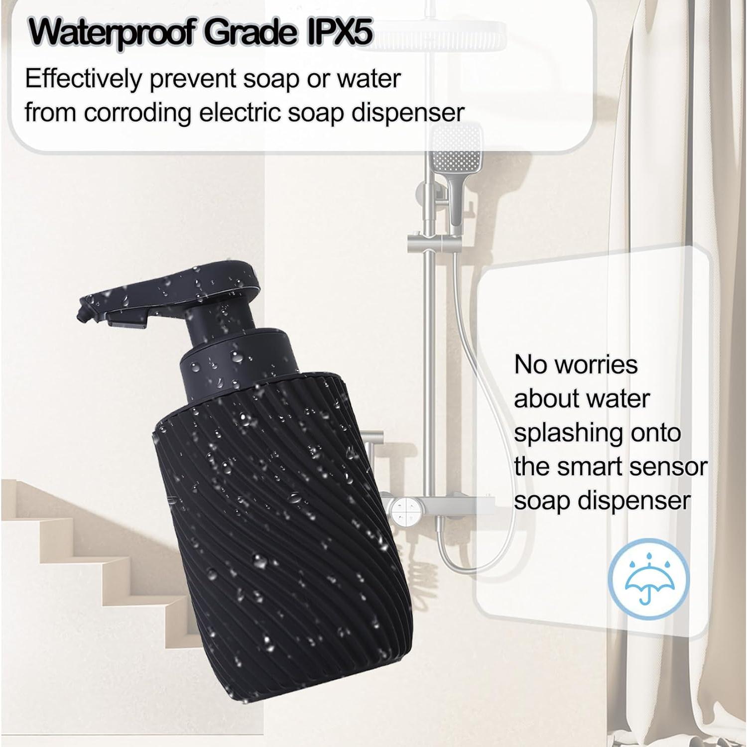 Dispensador Automático de Jabón Espumoso LUNKAFO Negro 300ml