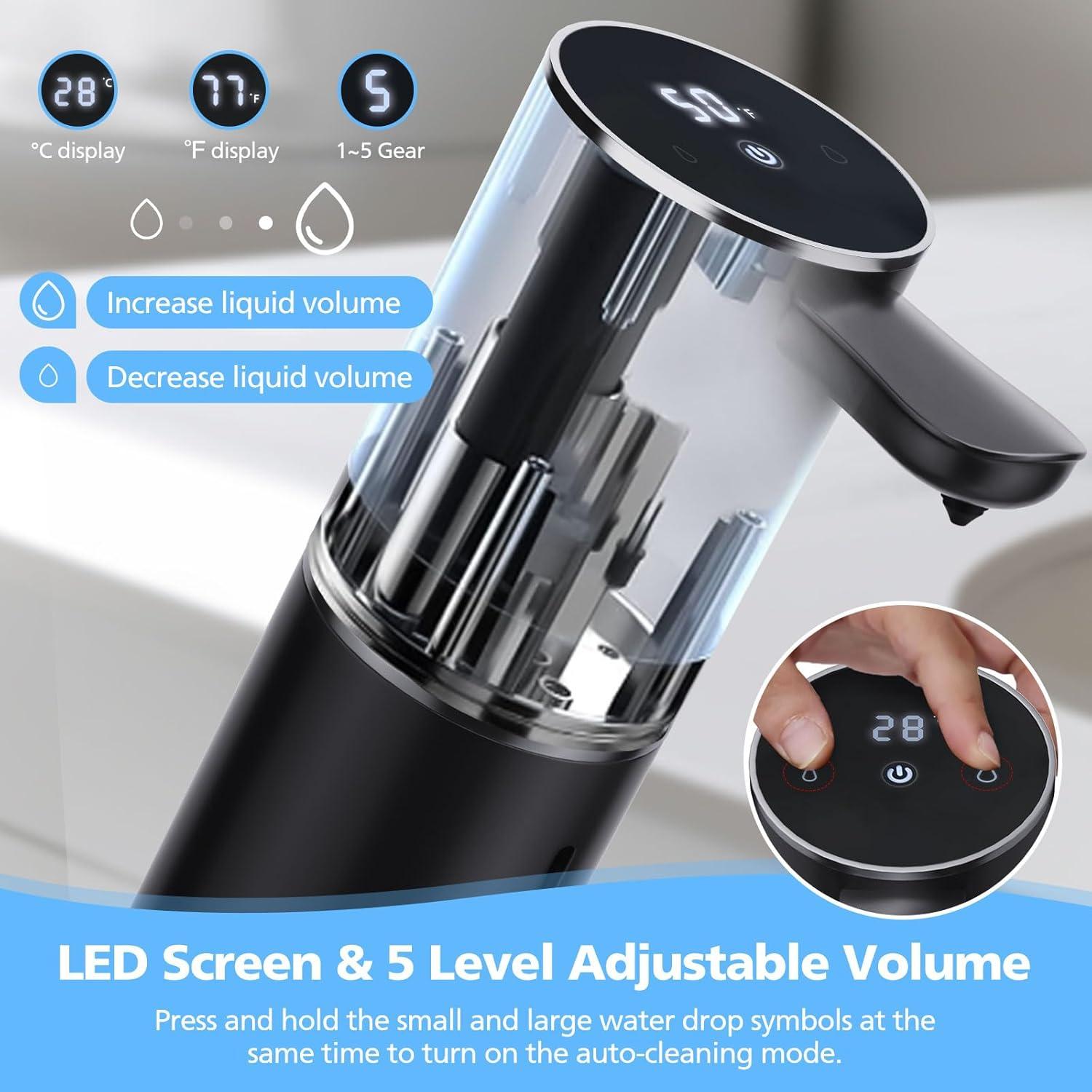 Dispensador de Jabón Espumoso Automático HYICO 460ml USB-C Negro