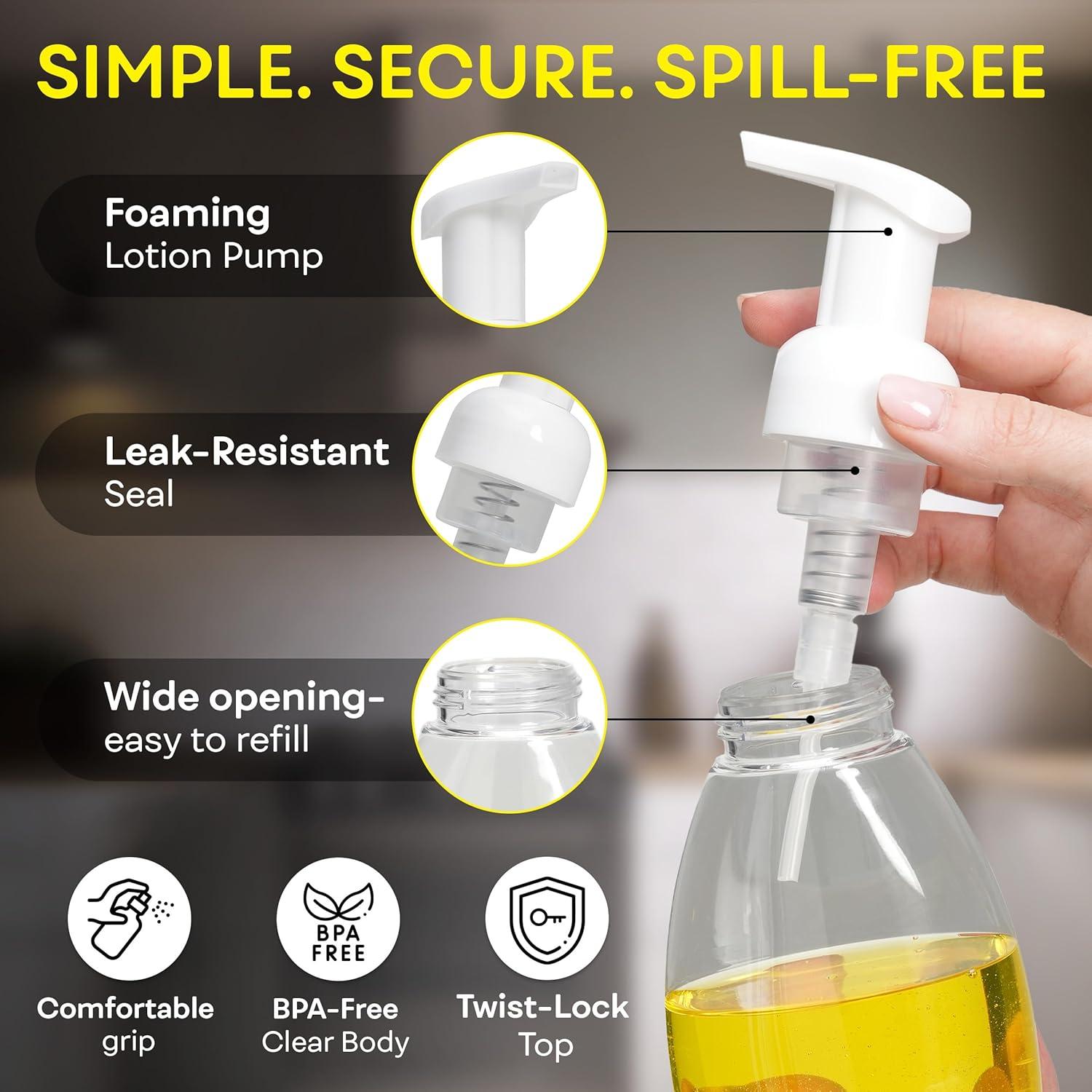 Botellas Dispensador de Jabón Espumoso BRIGHTFROM 250ml - Paquete de 2