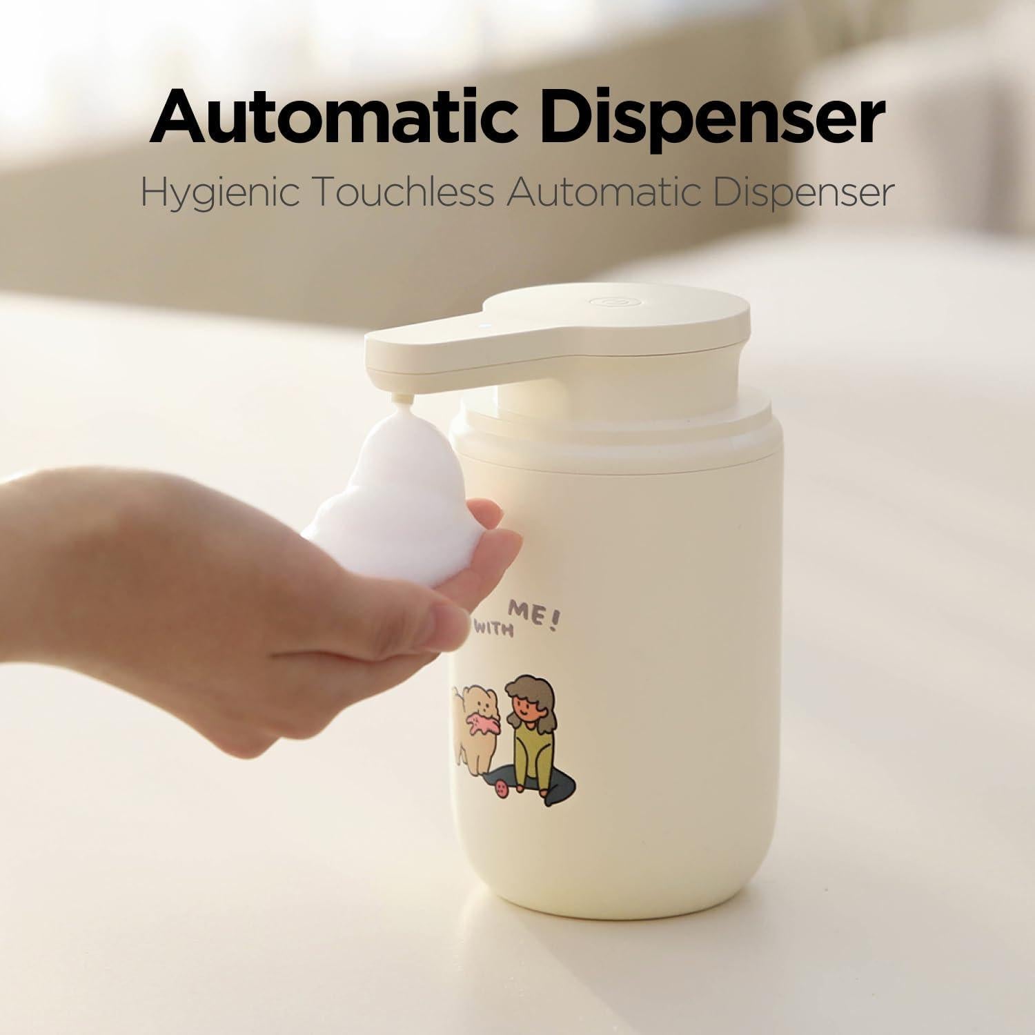 Dispensador de Jabón Automático Mooas Happy Buddy Marfil