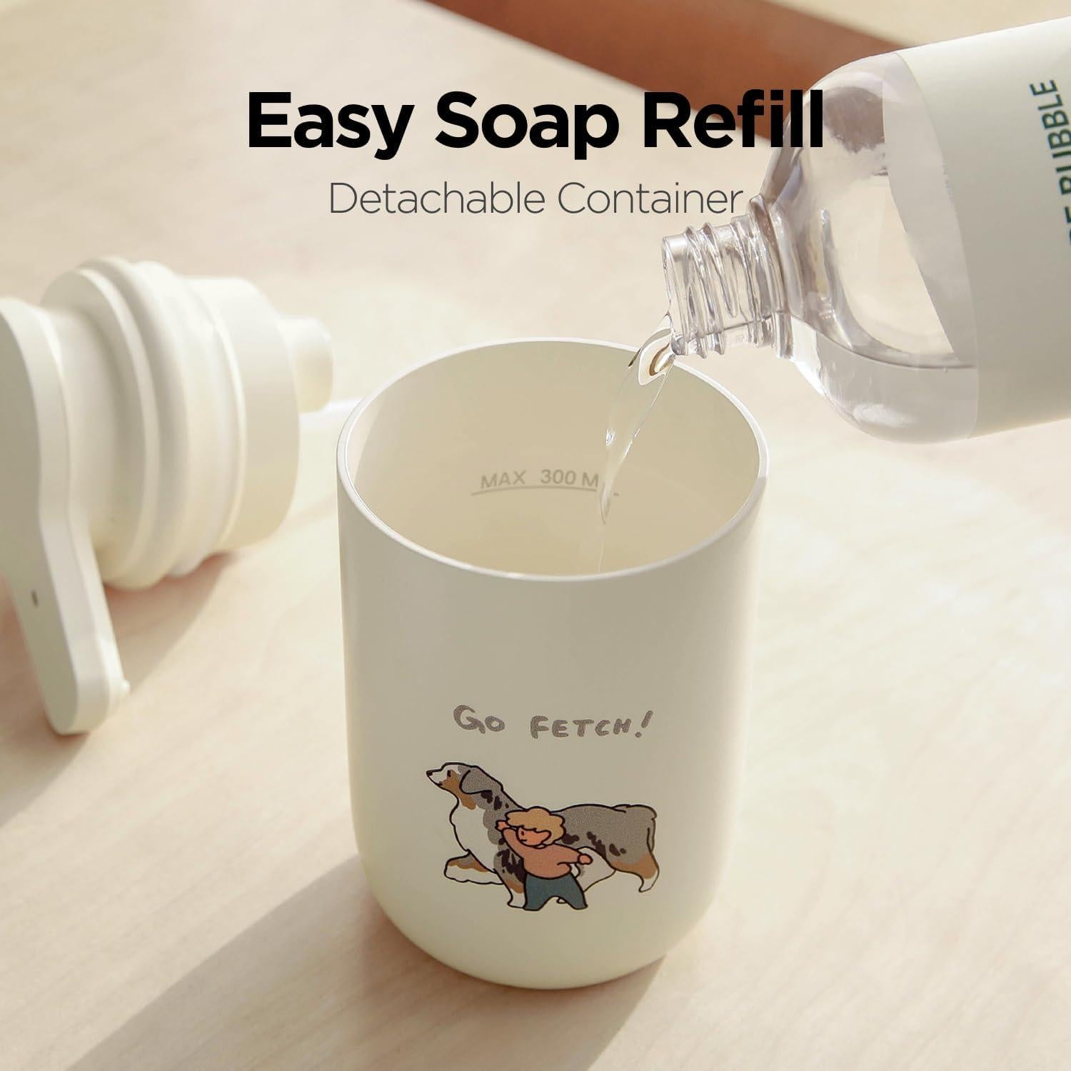 Dispensador de Jabón Automático Mooas Happy Buddy Marfil