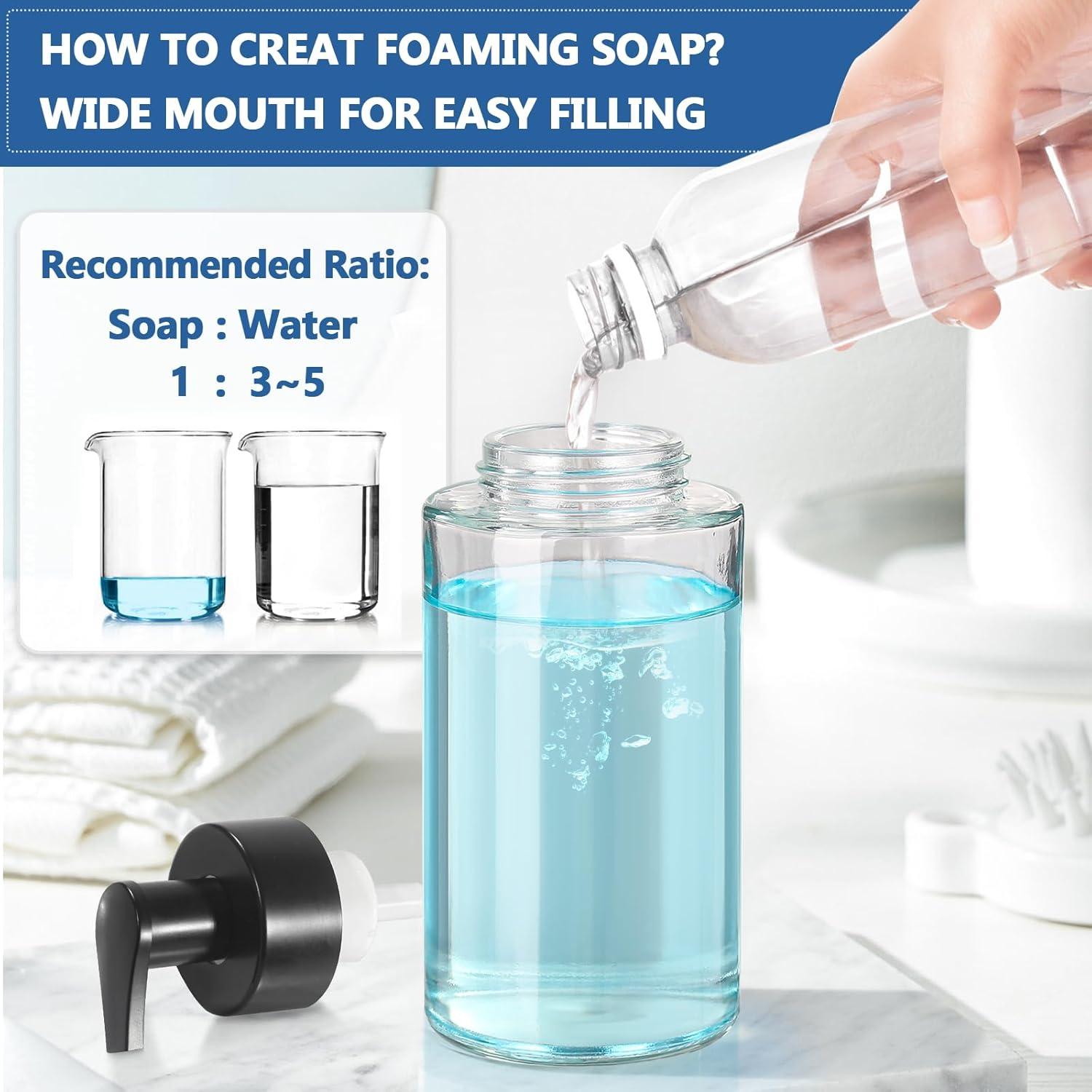 Dispensador de Jabón Espumoso RYTOXILO 300ml 2 Paquete Vidrio