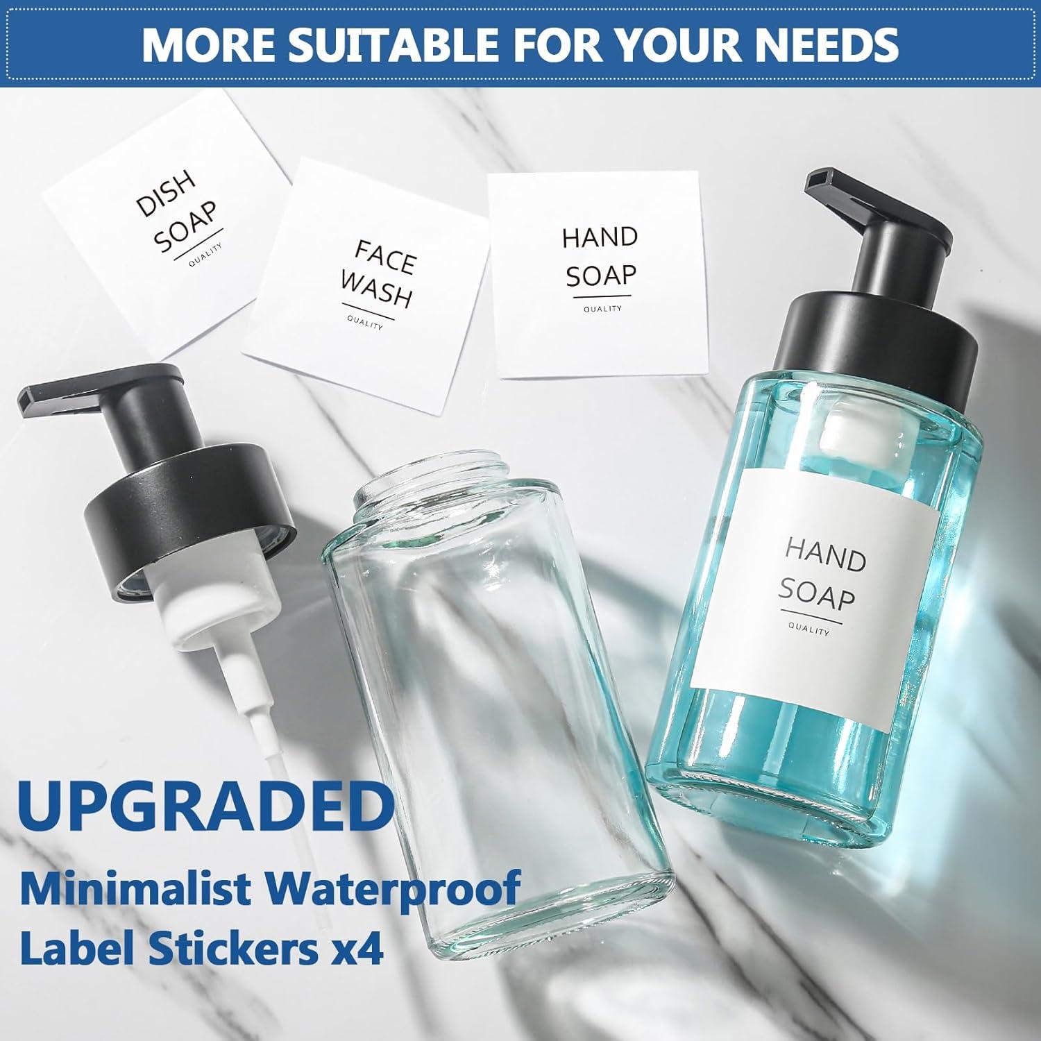 Dispensador de Jabón Espumoso RYTOXILO 300ml 2 Paquete Vidrio