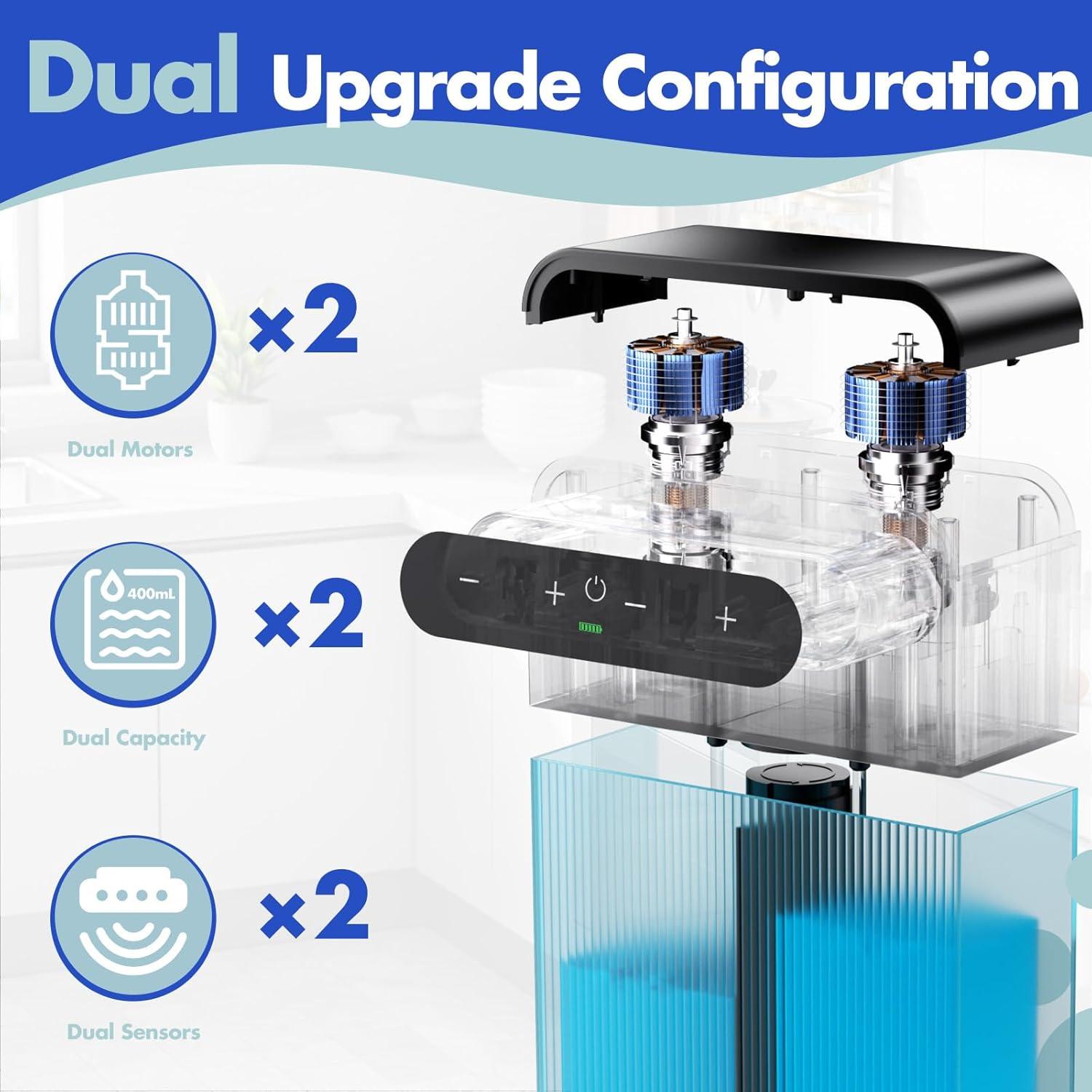 Dispensador de Jabón Automático YIKHOM 400 ml Montado en Pared