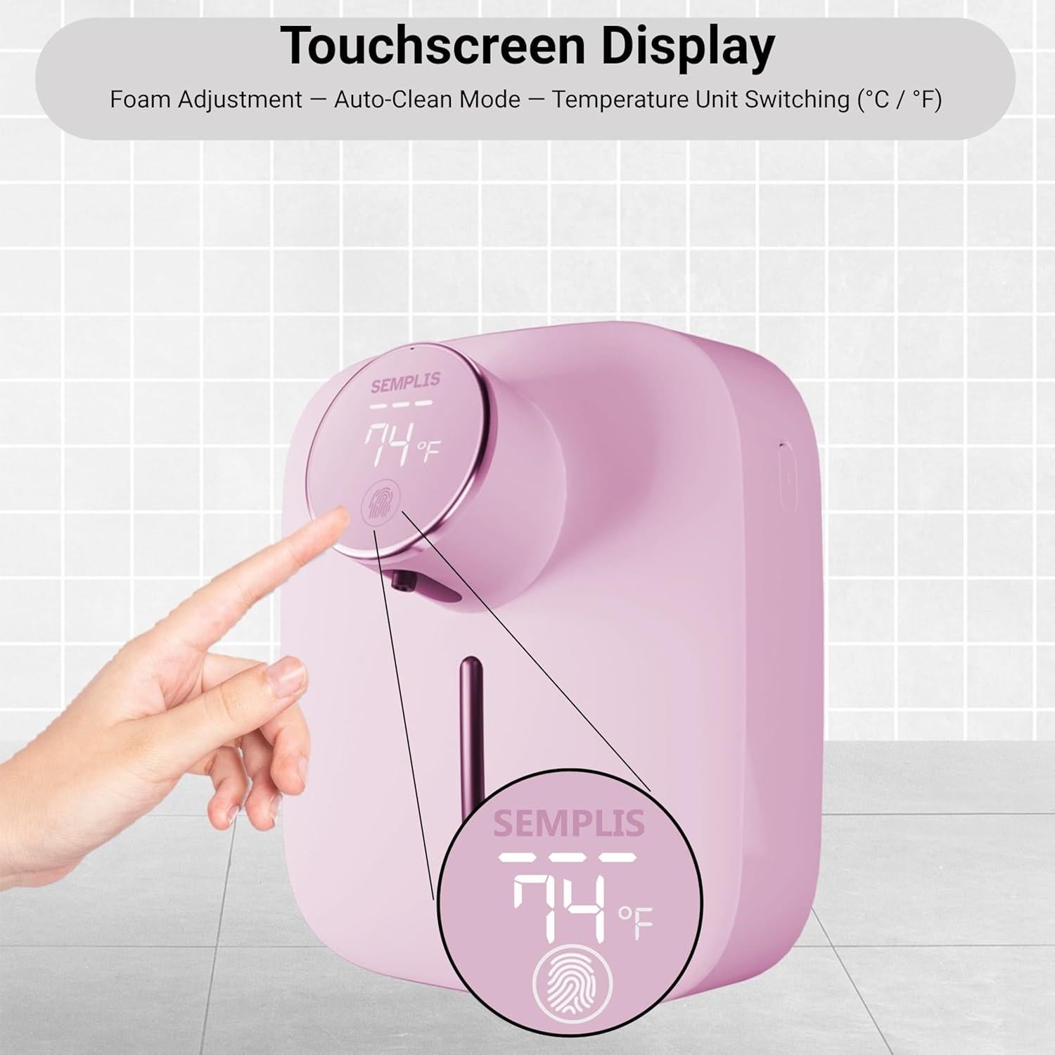 Dispensador Automático de Jabón Espumoso SEMPLIS Blanco