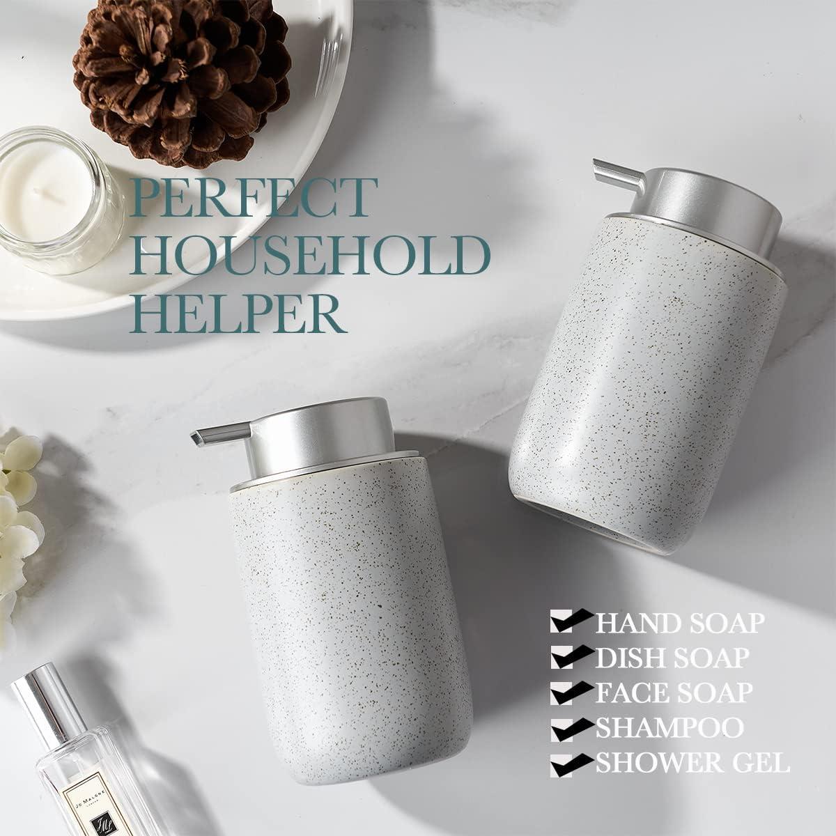 Dispensador de Jabón Espumoso GIRLUFO Gris Cerámica 340ml