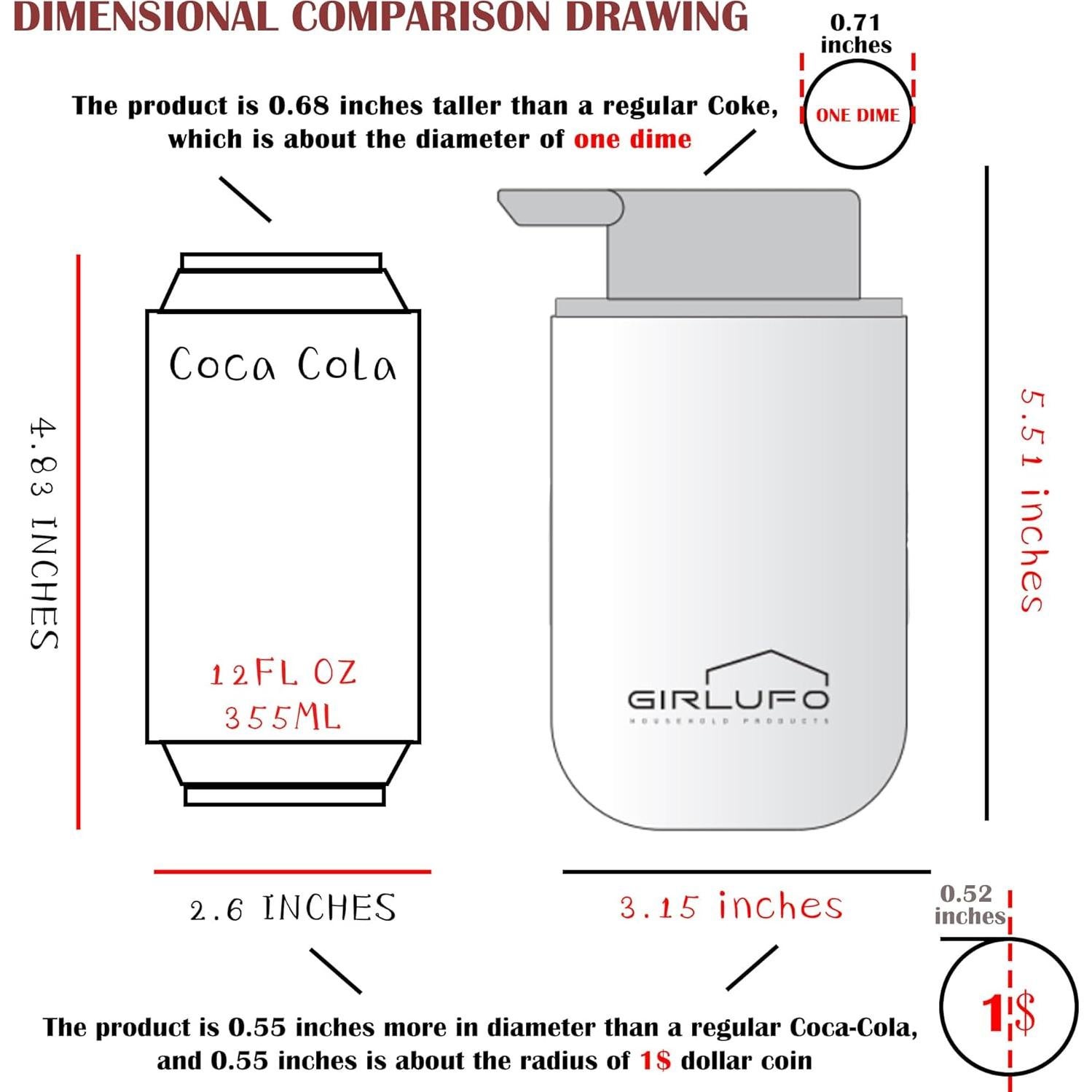 Dispensador de Jabón Espumoso GIRLUFO Gris Cerámica 340ml
