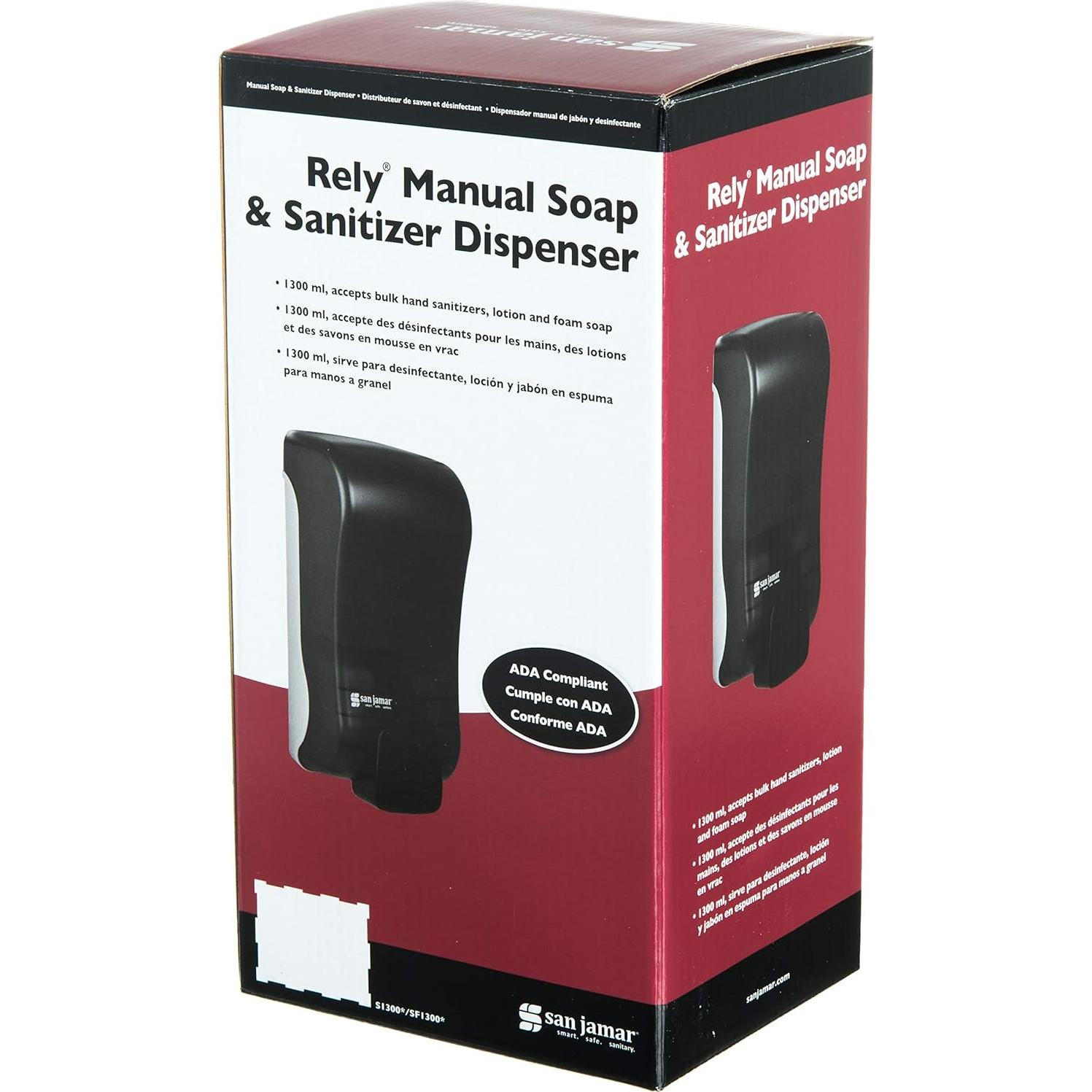 Dispensador Manual de Jabón Espumoso San Jamar SF1300TBK 1300 mL