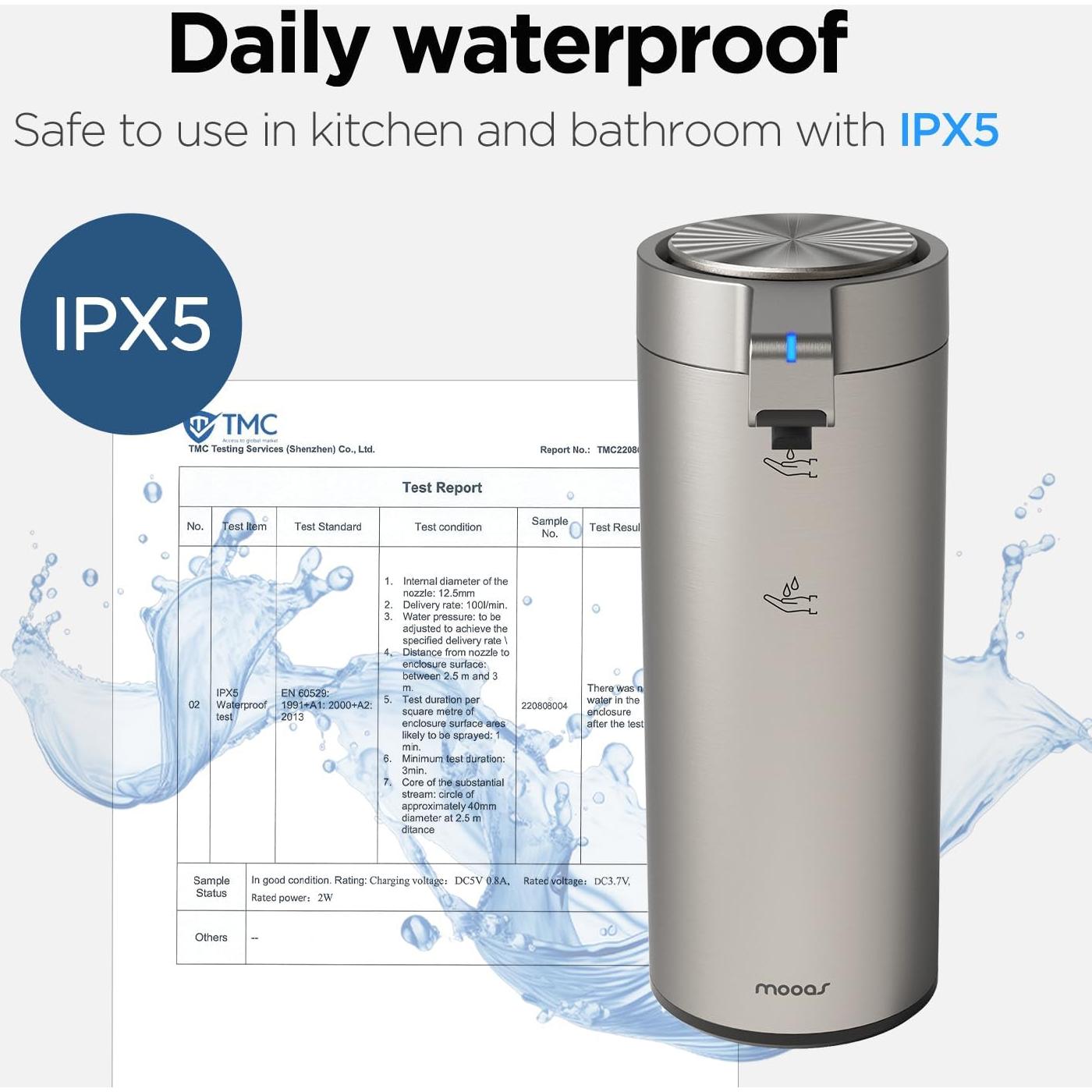 Dispensador de Jabón Automático Mooas MGDT3 Acero Inoxidable