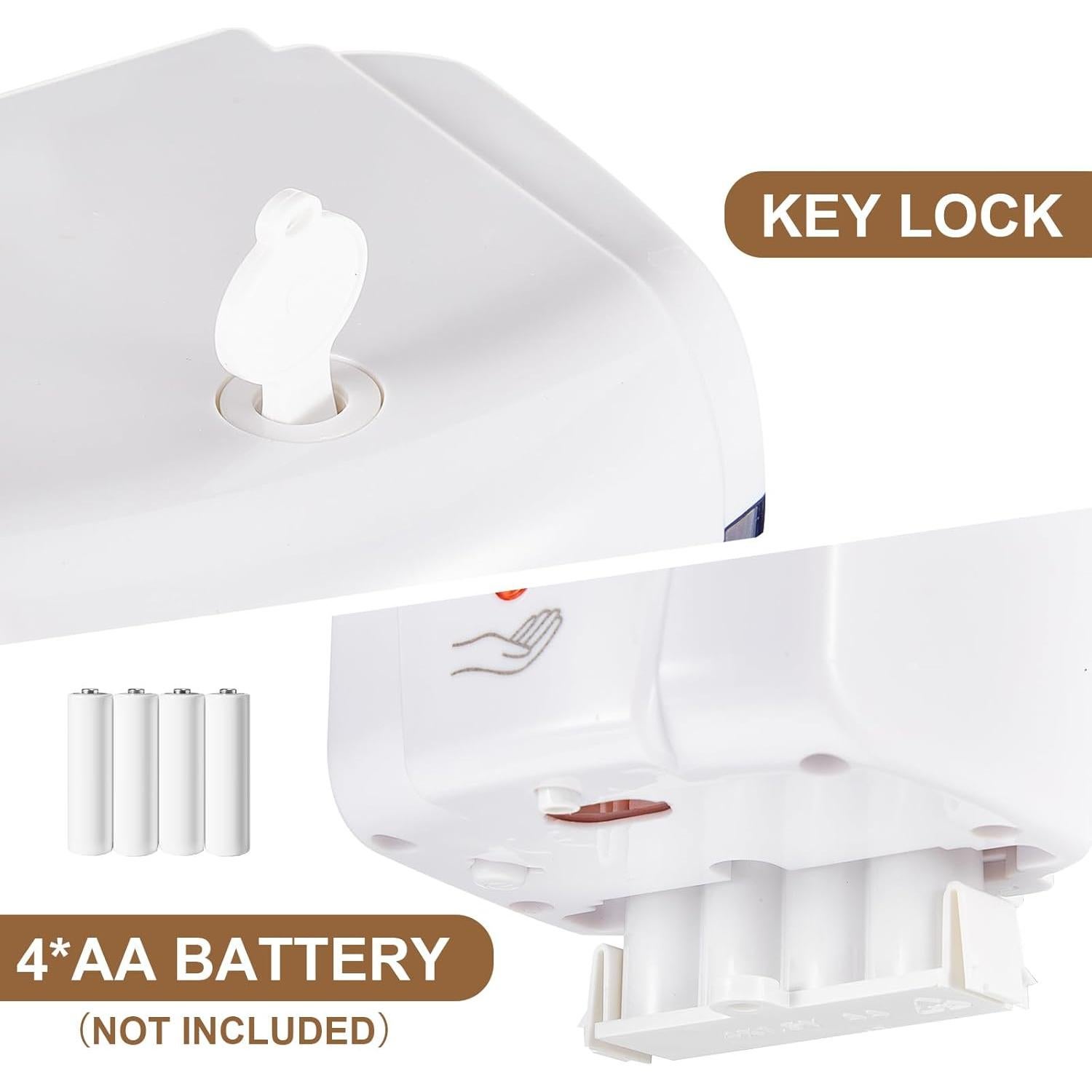 Dispensador Automático de Jabón Hushee 700 ml Blanco - 2 Pcs