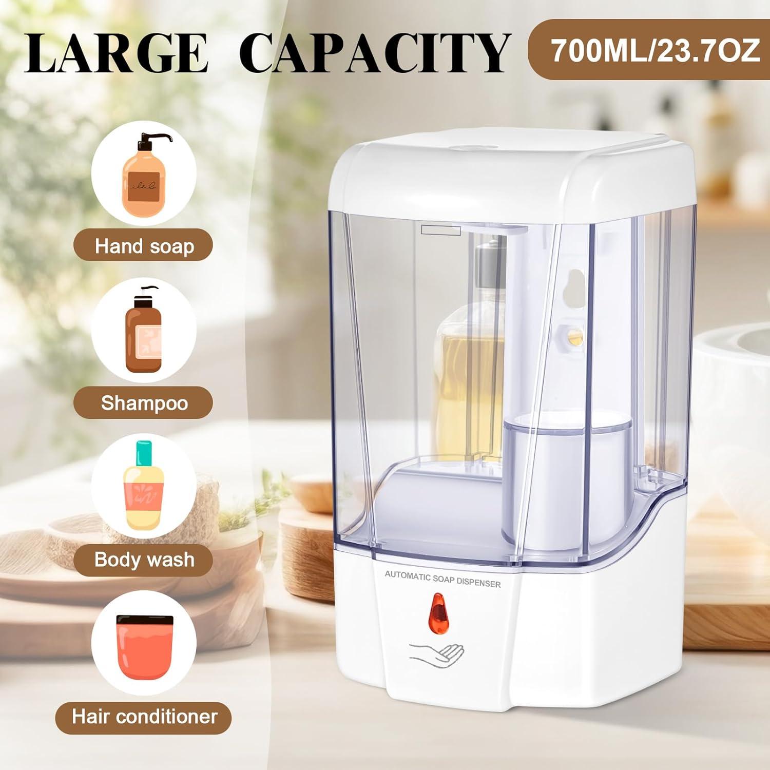 Dispensador Automático de Jabón Hushee 700 ml Blanco - 2 Pcs