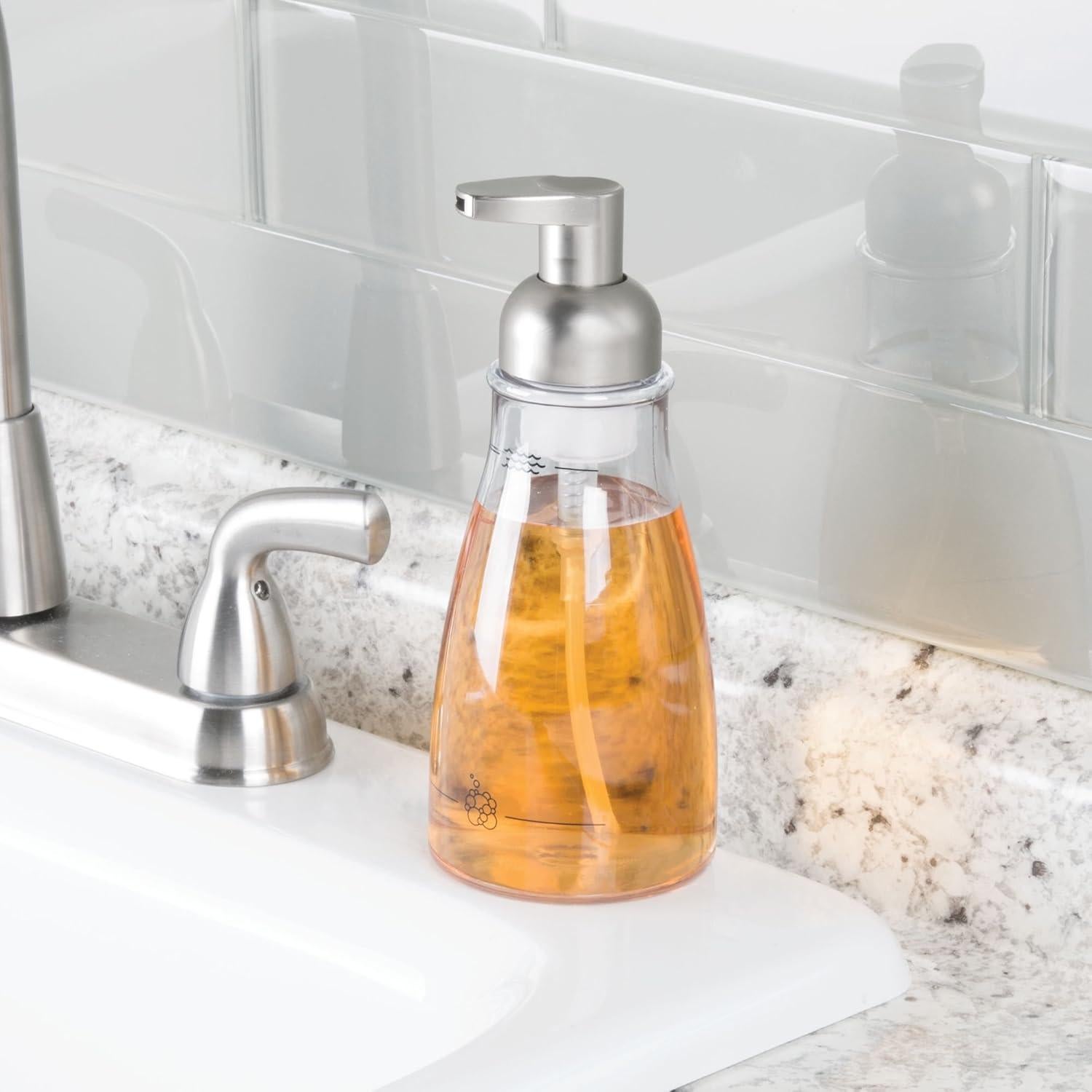 Dispensador de Jabón Espumoso InterDesign 414 ml Claro/Níquel