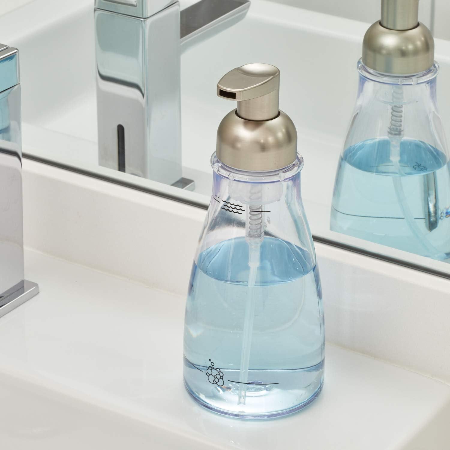 Dispensador de Jabón Espumoso InterDesign 414 ml Claro/Níquel