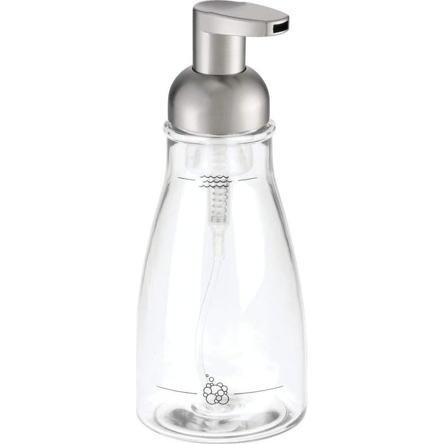 Dispensador de Jabón Espumoso InterDesign 414 ml Claro/Níquel