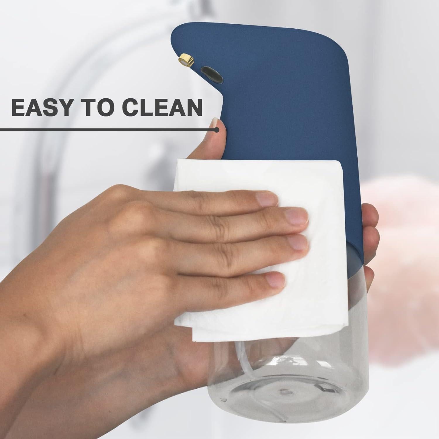 Dispensador de Jabón Automático CozyBlue Recargable 413ml Azul