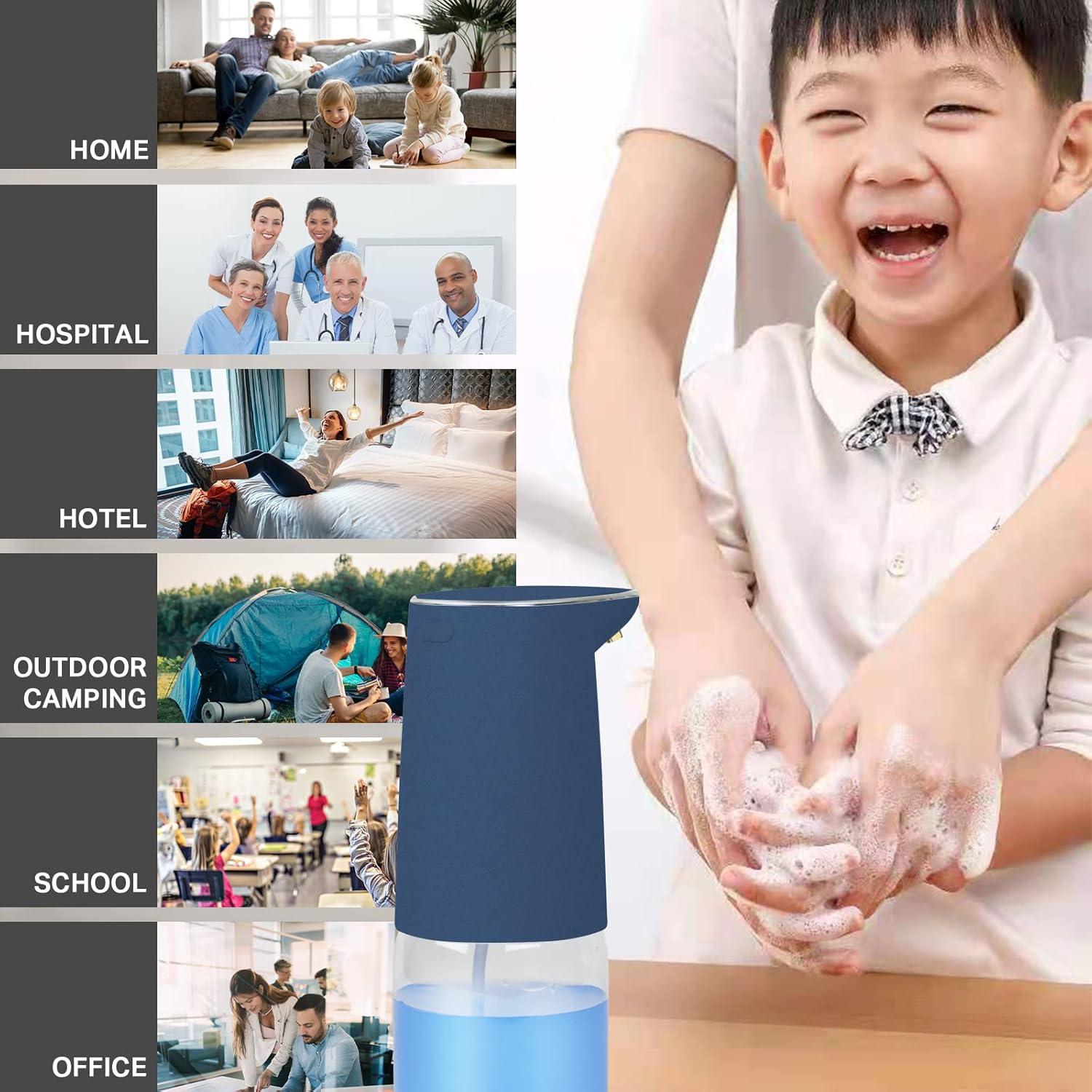 Dispensador de Jabón Automático CozyBlue Recargable 413ml Azul