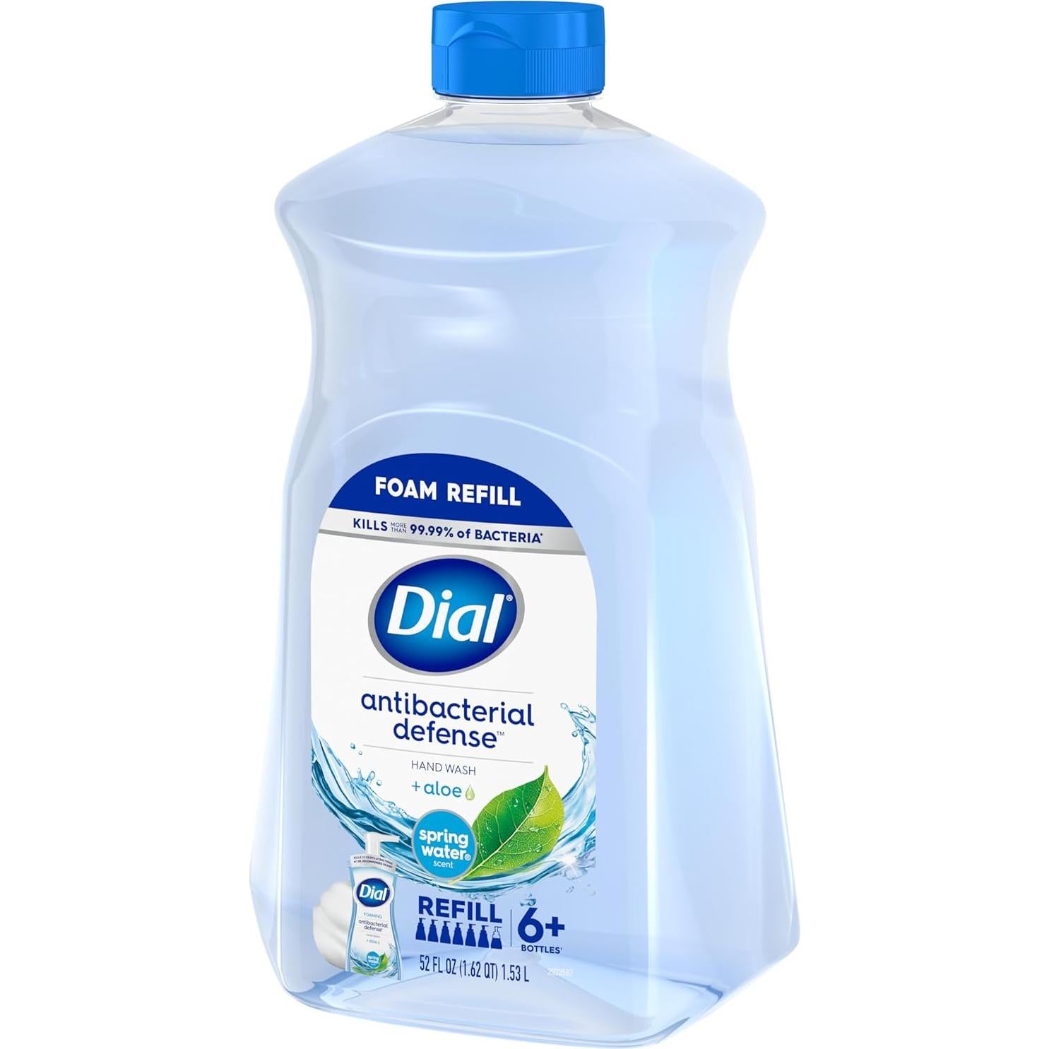 Jabón de Manos Espumoso Antibacteriano Dial 1.47 kg Agua de Primavera