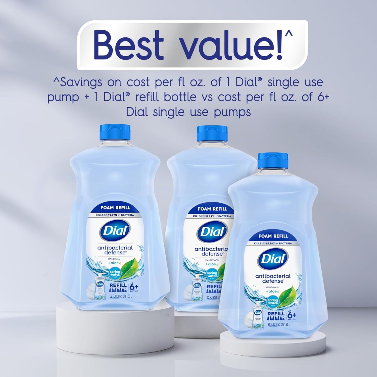 Jabón de Manos Espumoso Antibacteriano Dial 1.47 kg Agua de Primavera