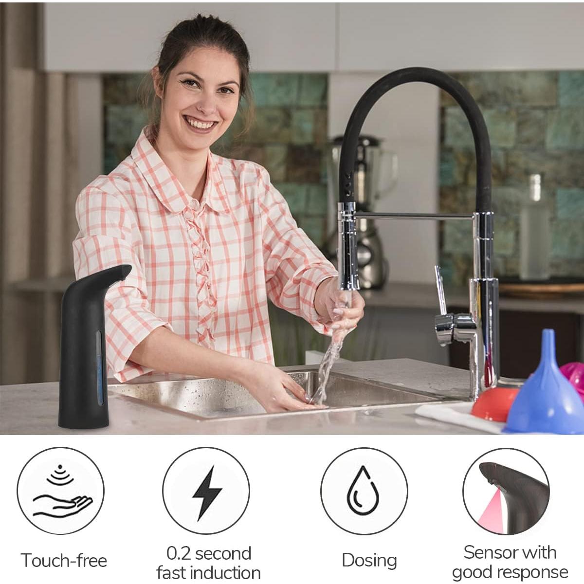 Dispensador de Jabón Automático Axcvveiyi 400ml Cobre Rojo