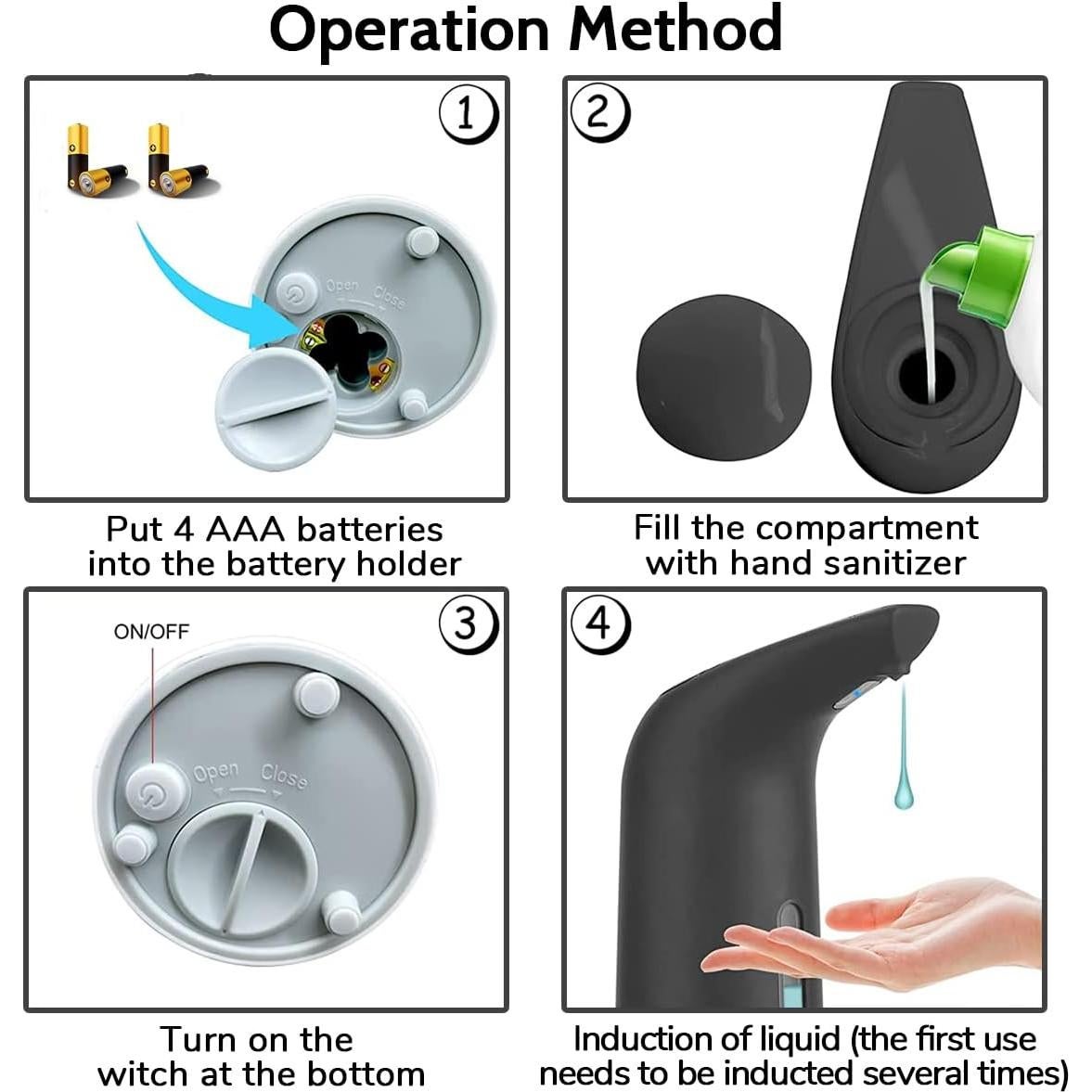 Dispensador de Jabón Automático Axcvveiyi 400ml Cobre Rojo