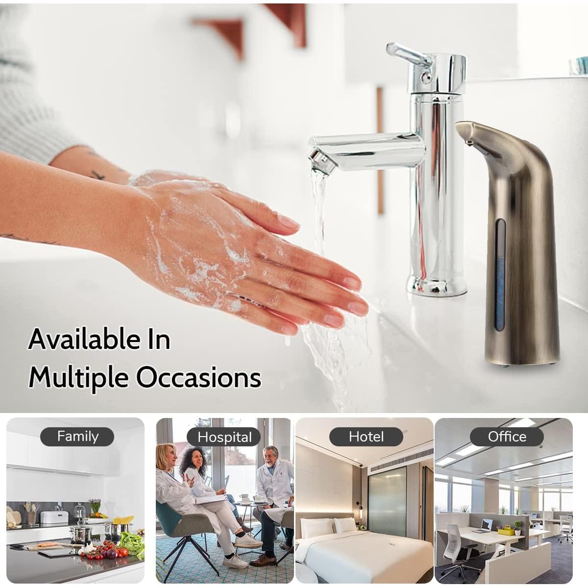 Dispensador de Jabón Automático Axcvveiyi 400ml Cobre Rojo