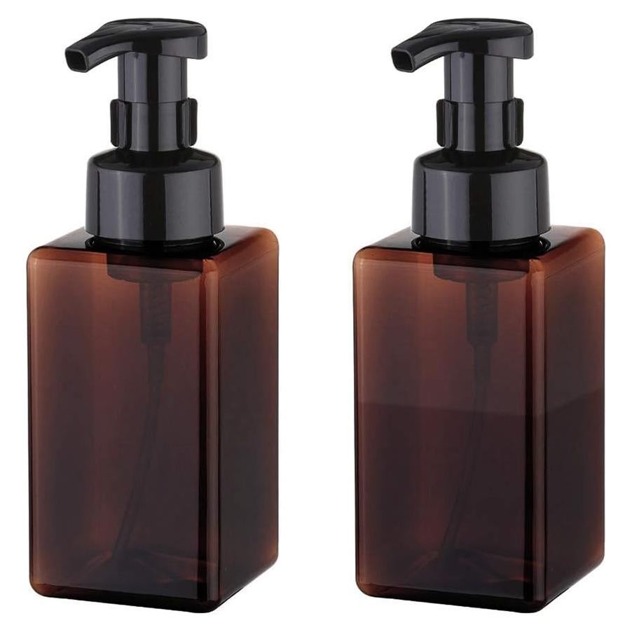 Dispensador de Jabón Espumoso UUJOLY 450ml Recargable Ámbar - 2 Pcs