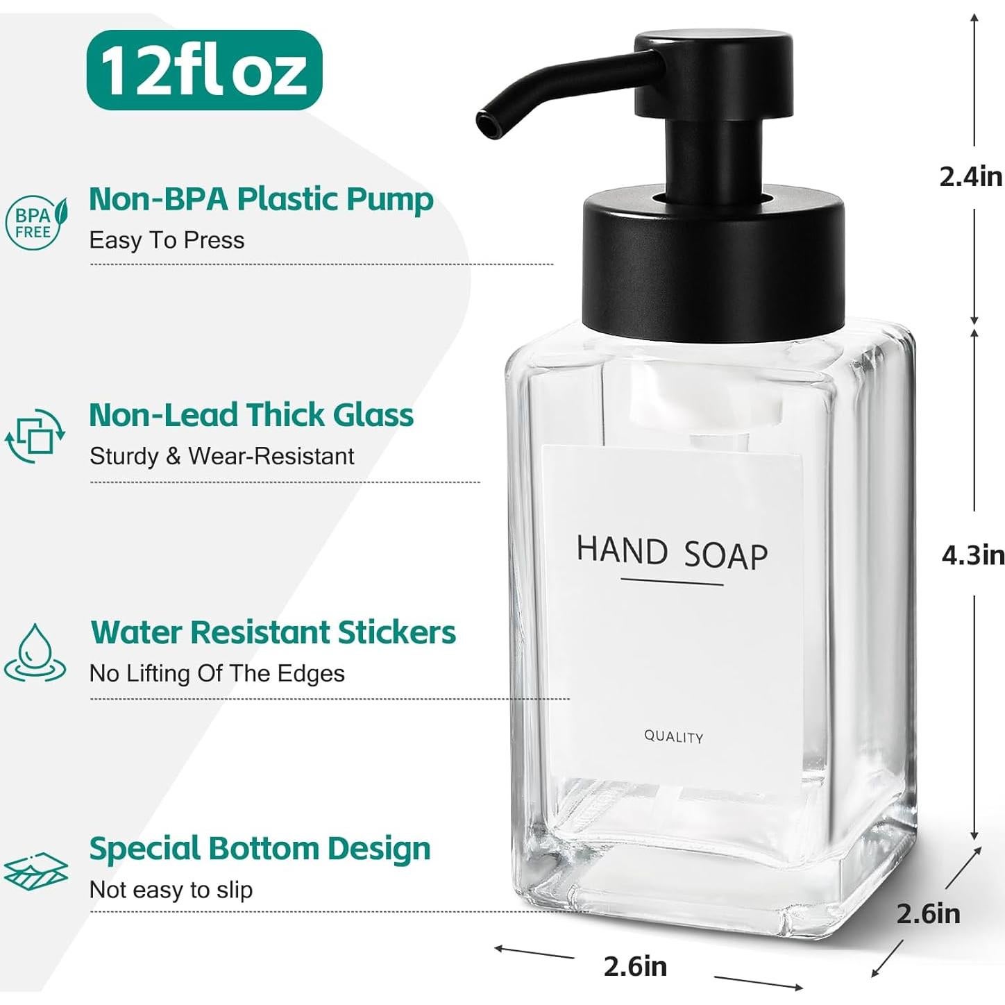 Dispensador de Jabón Espumoso ALPIRIRAL 350ml Juego 2 Pcs