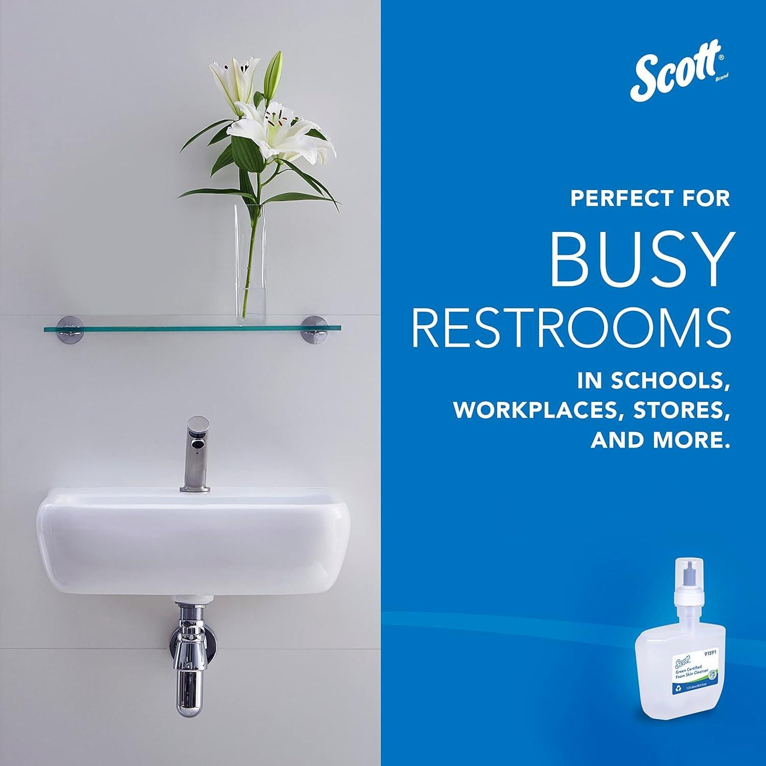 Jabón Espumoso de Manos Scott Esencial 1.2 L - Sin Fragancia