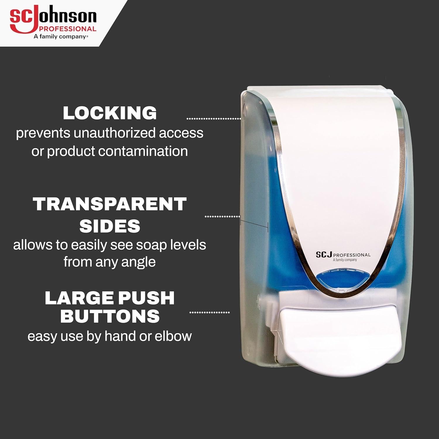 Kit Dispensador Jabón Espumoso SC Johnson Professional Azure 1L