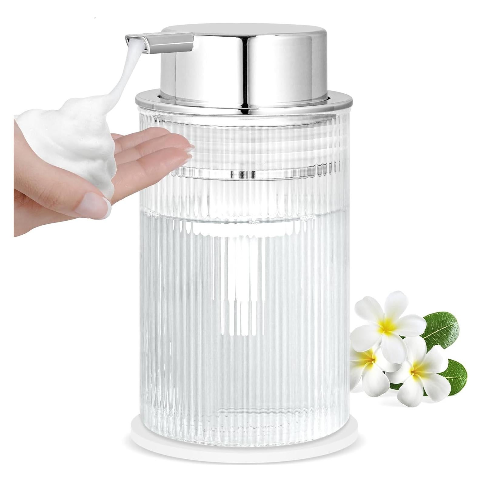 Dispensador de Jabón Espumoso NiHome 414ml Vidrio Antideslizante