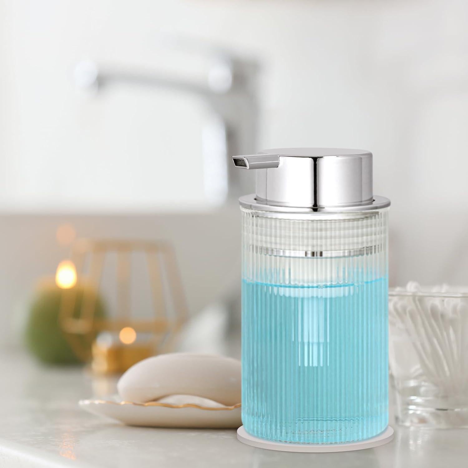 Dispensador de Jabón Espumoso NiHome 414ml Vidrio Antideslizante