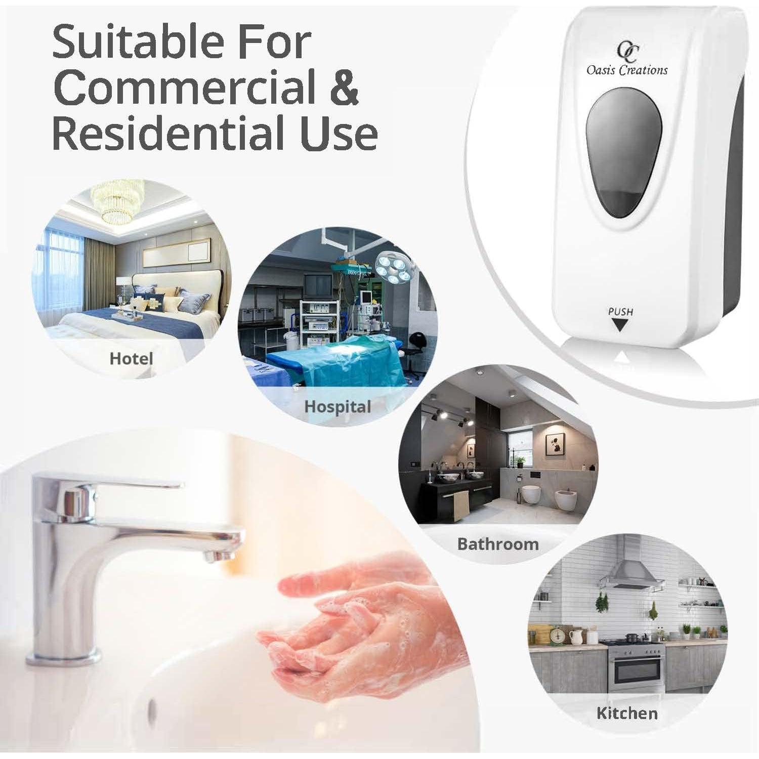 Dispensador Manual de Jabón Oasis Creations 1000ml Blanco