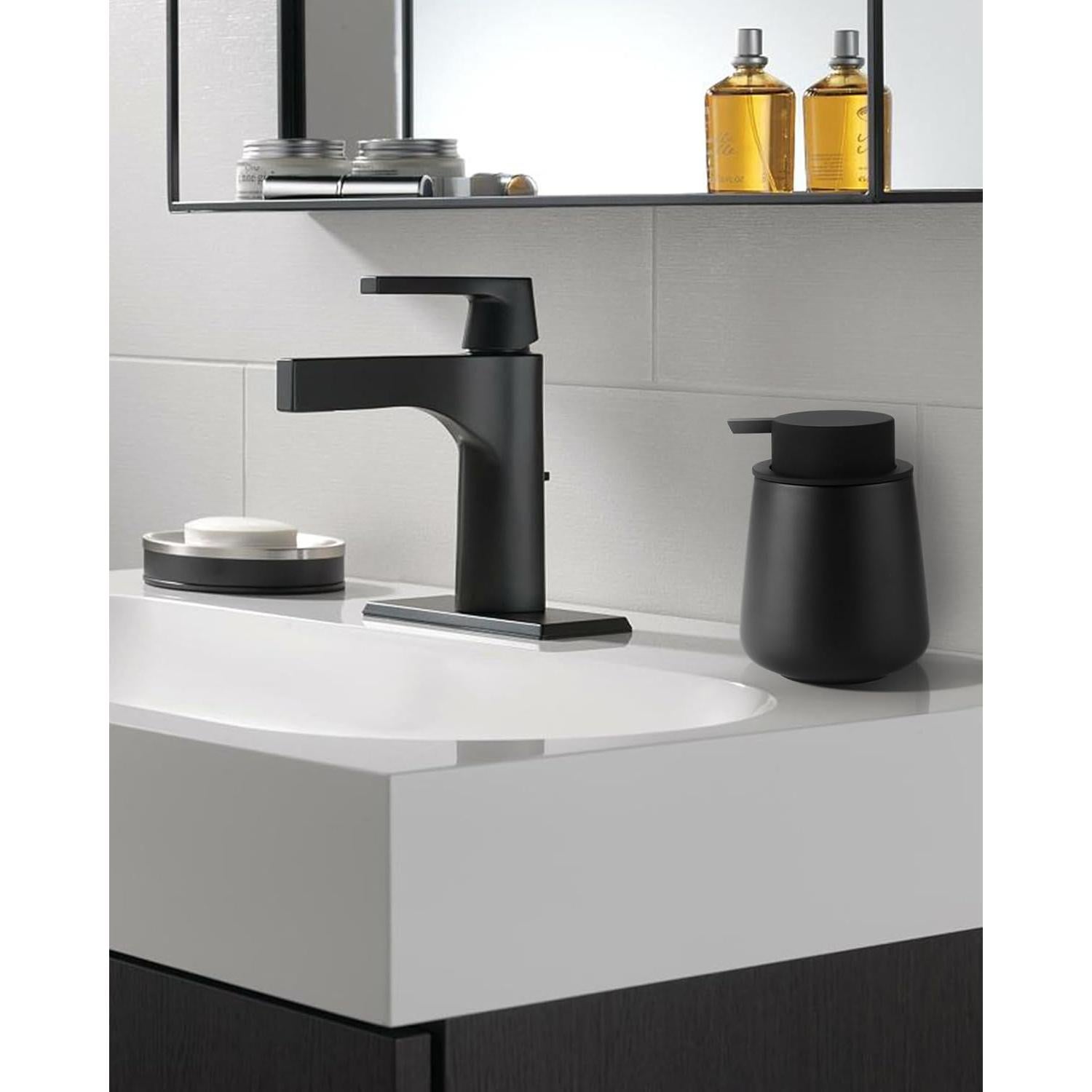 Dispensador de Jabón Espumoso Lareina Cerámica 354 ml Negro