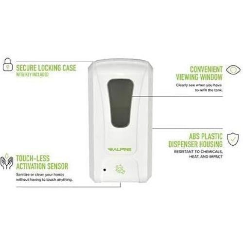 Dispensador Automático de Jabón Espumoso Alpine 1200ml Pared