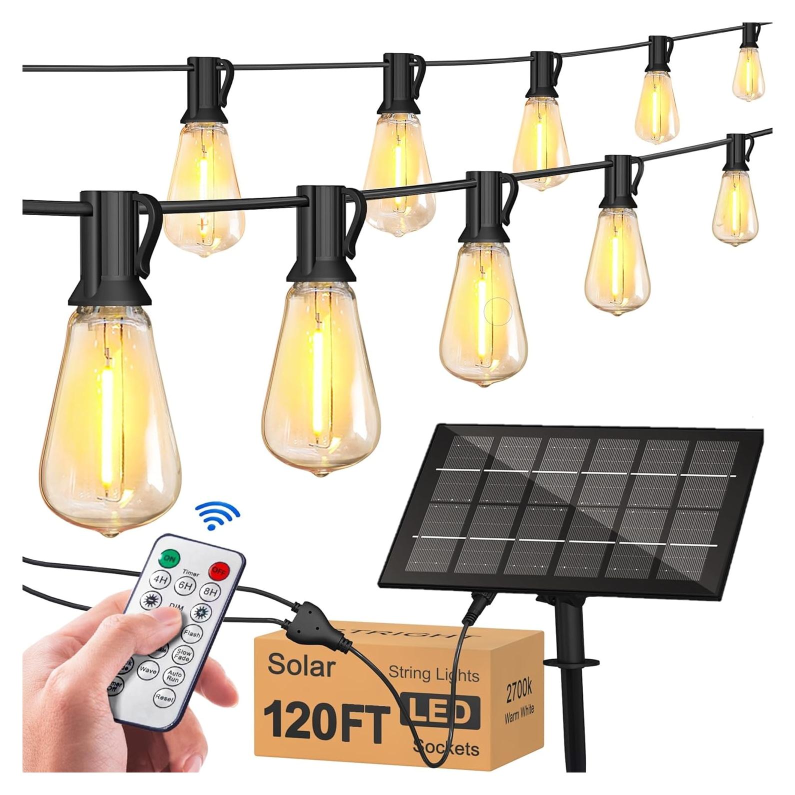 Luces de Cadena Solares Stright 36.576M 30 Bombillas LED ST38