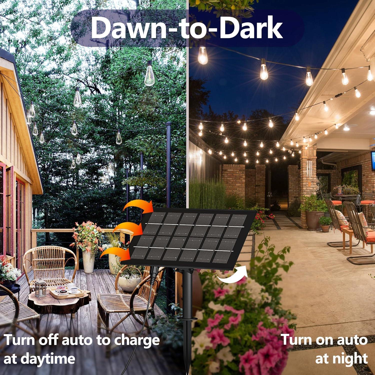 Luces de Cadena Solares Stright 36.576M 30 Bombillas LED ST38