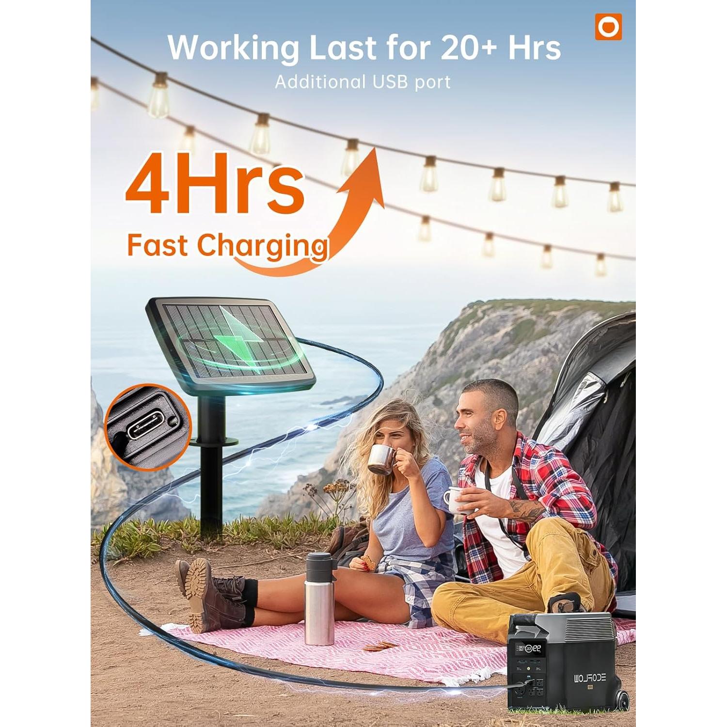 Luces de cadena solares Addlon 10+1 LED 10.67m IP54 con control remoto