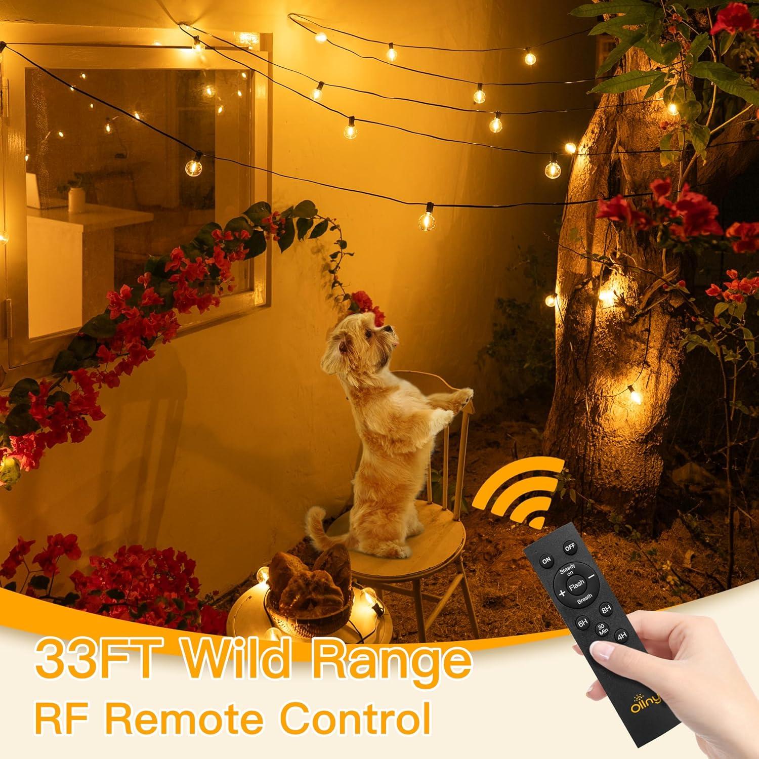 Luces Solares de Cadena Ollny 18.3M con Control Remoto y 25 LEDs