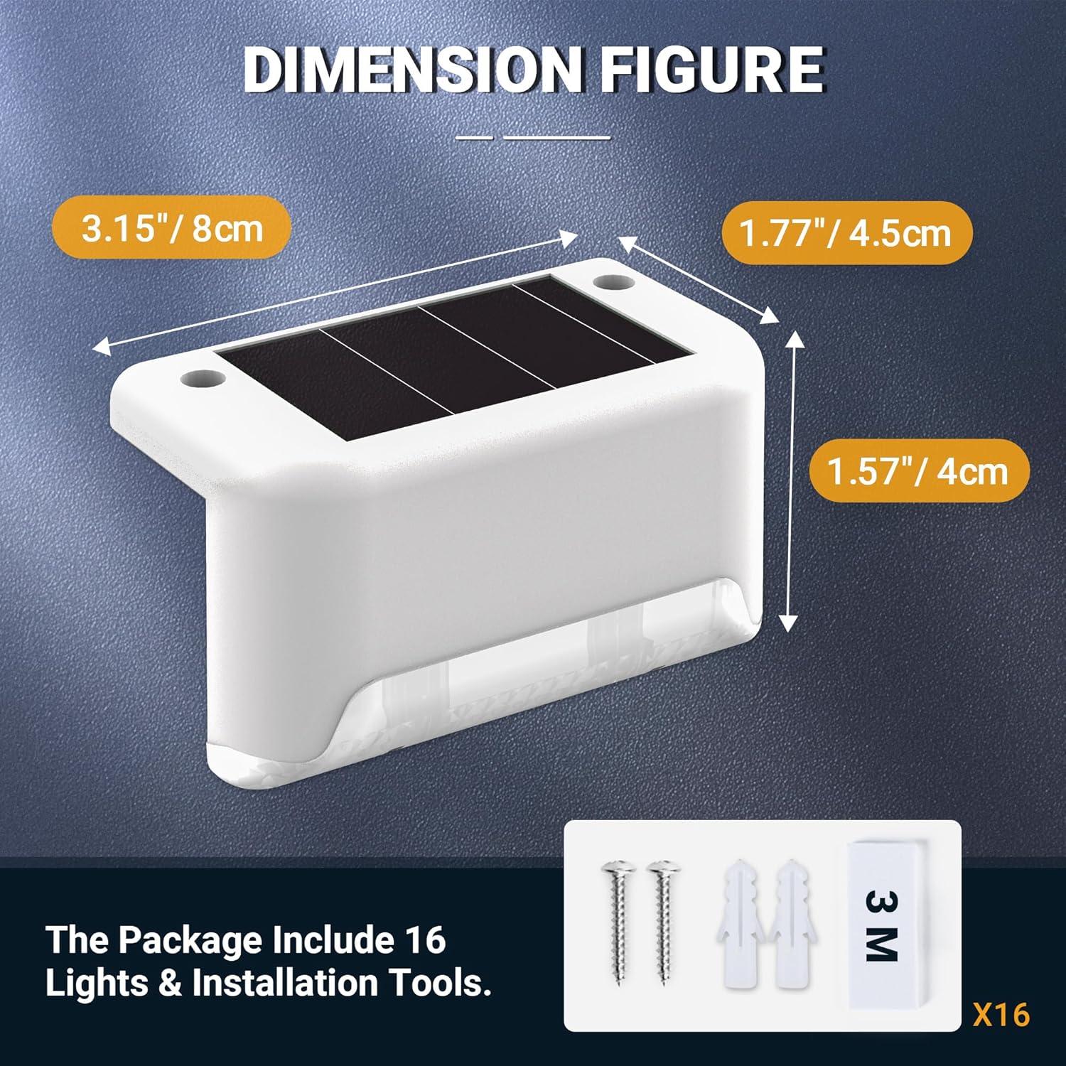 Luz Solar LED Impermeable SOLPEX 16 Unidades Blanco Cálido