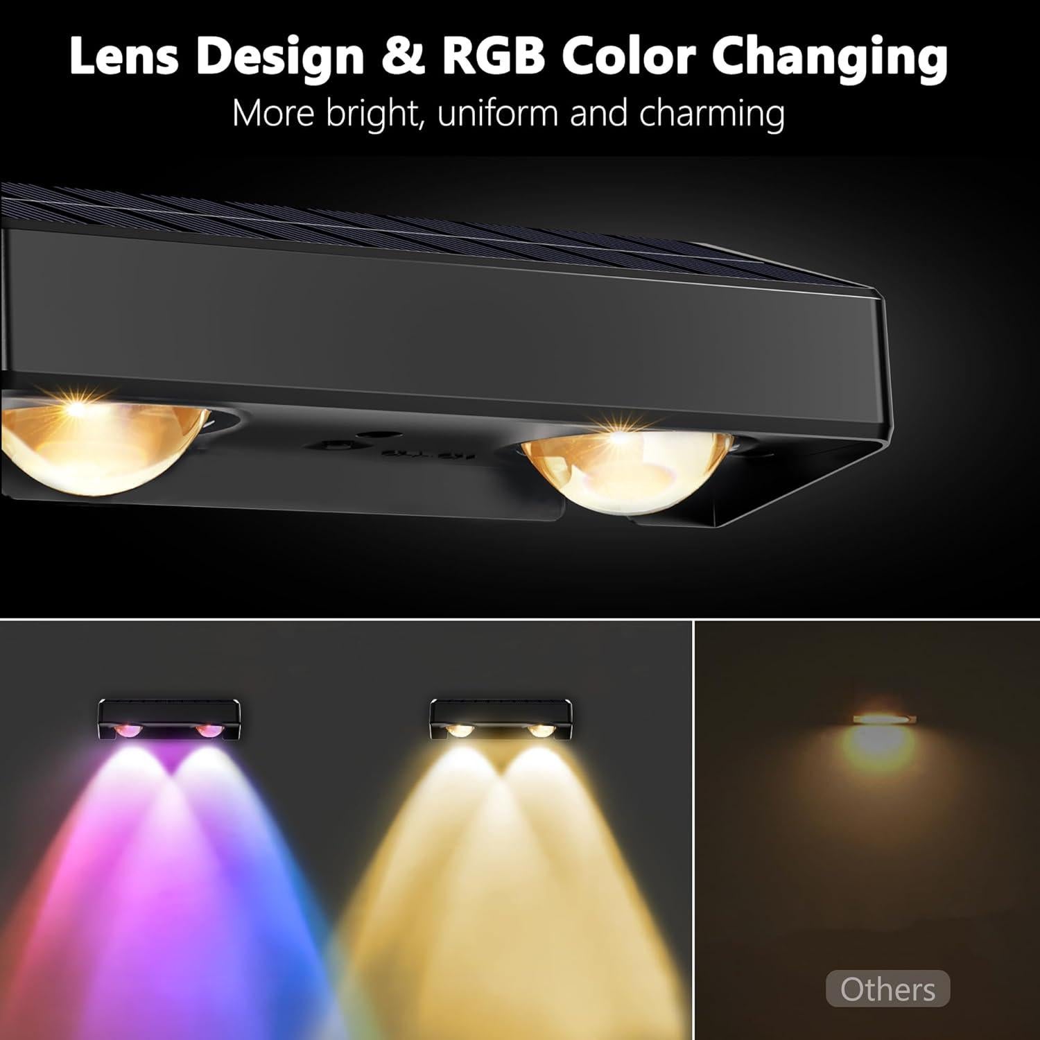 Luces Solares para Cercas Brizled 100lm, Paquete de 8, RGB