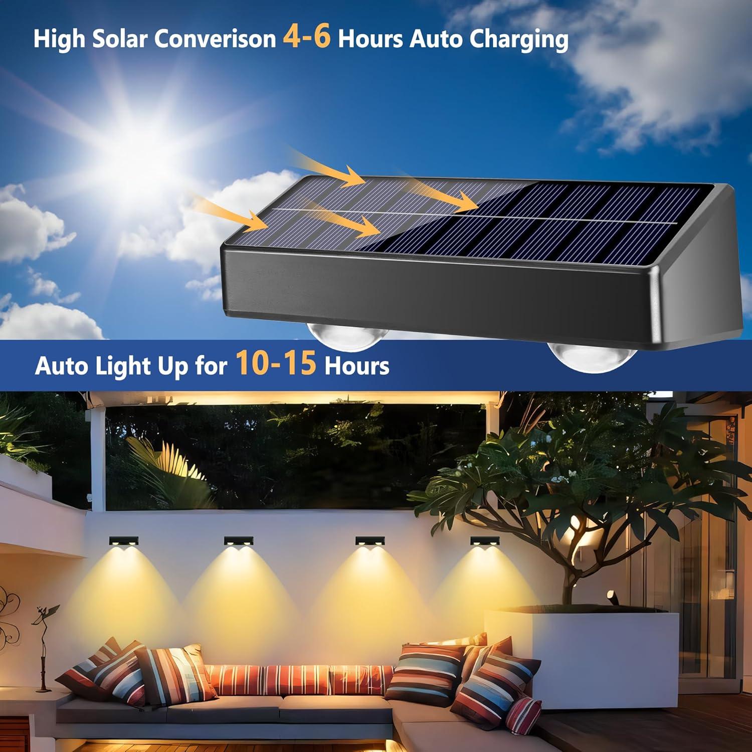 Luces Solares para Cercas Brizled 100lm, Paquete de 8, RGB