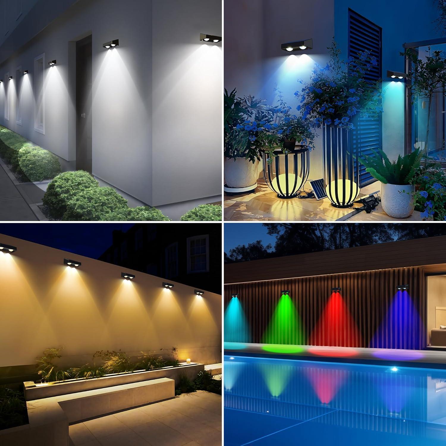 Luces Solares para Cercas Brizled 100lm, Paquete de 8, RGB