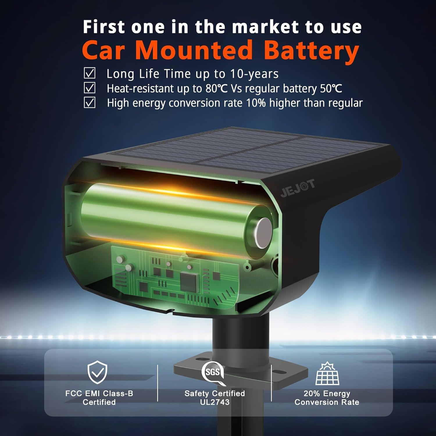 Luces Spot Solares JEJOT IP65 para Jardín Exterior - 4 Paquete, 2CCT