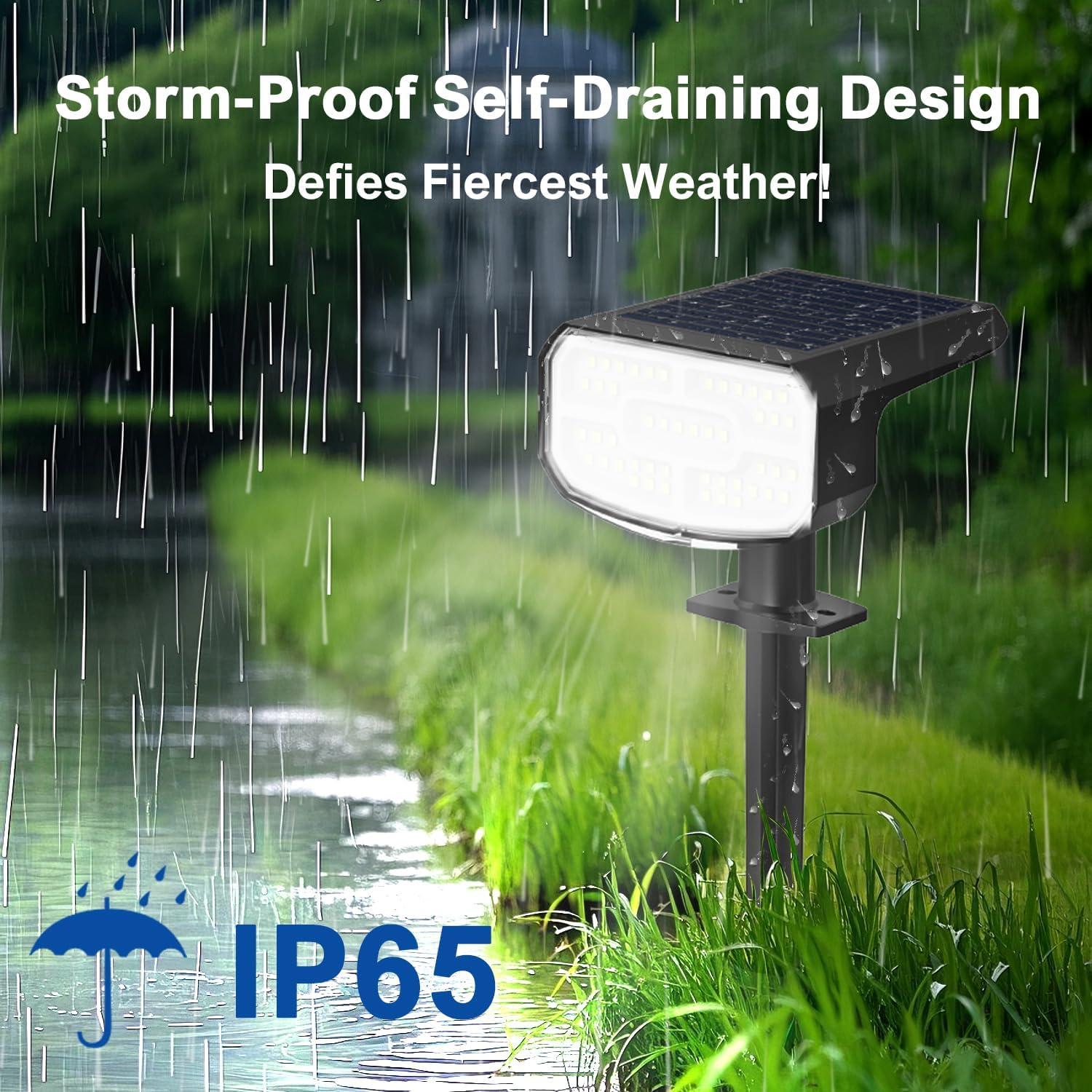 Luces Spot Solares JEJOT IP65 para Jardín Exterior - 4 Paquete, 2CCT