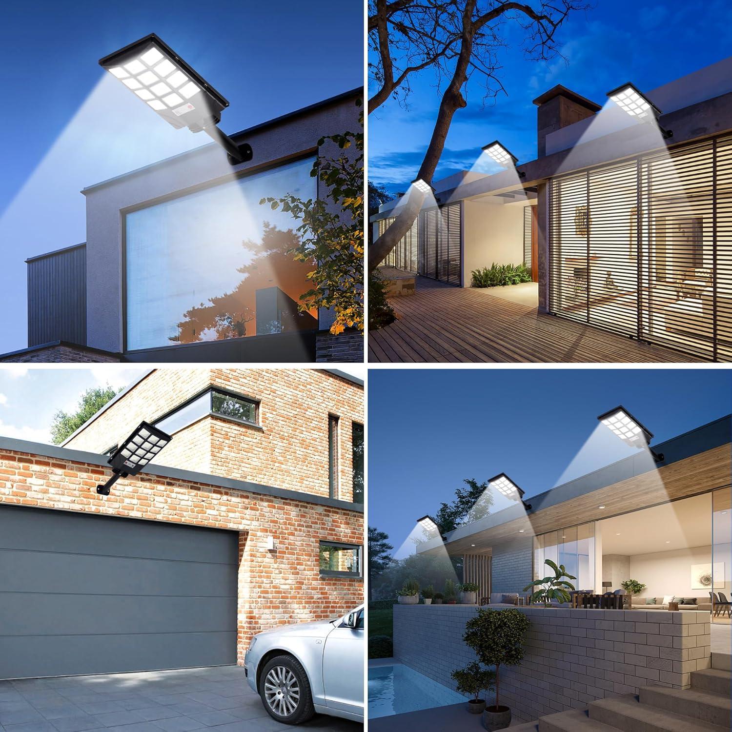 Luces Solares de Calle TFKK 6500K LED 2PCS Impermeables